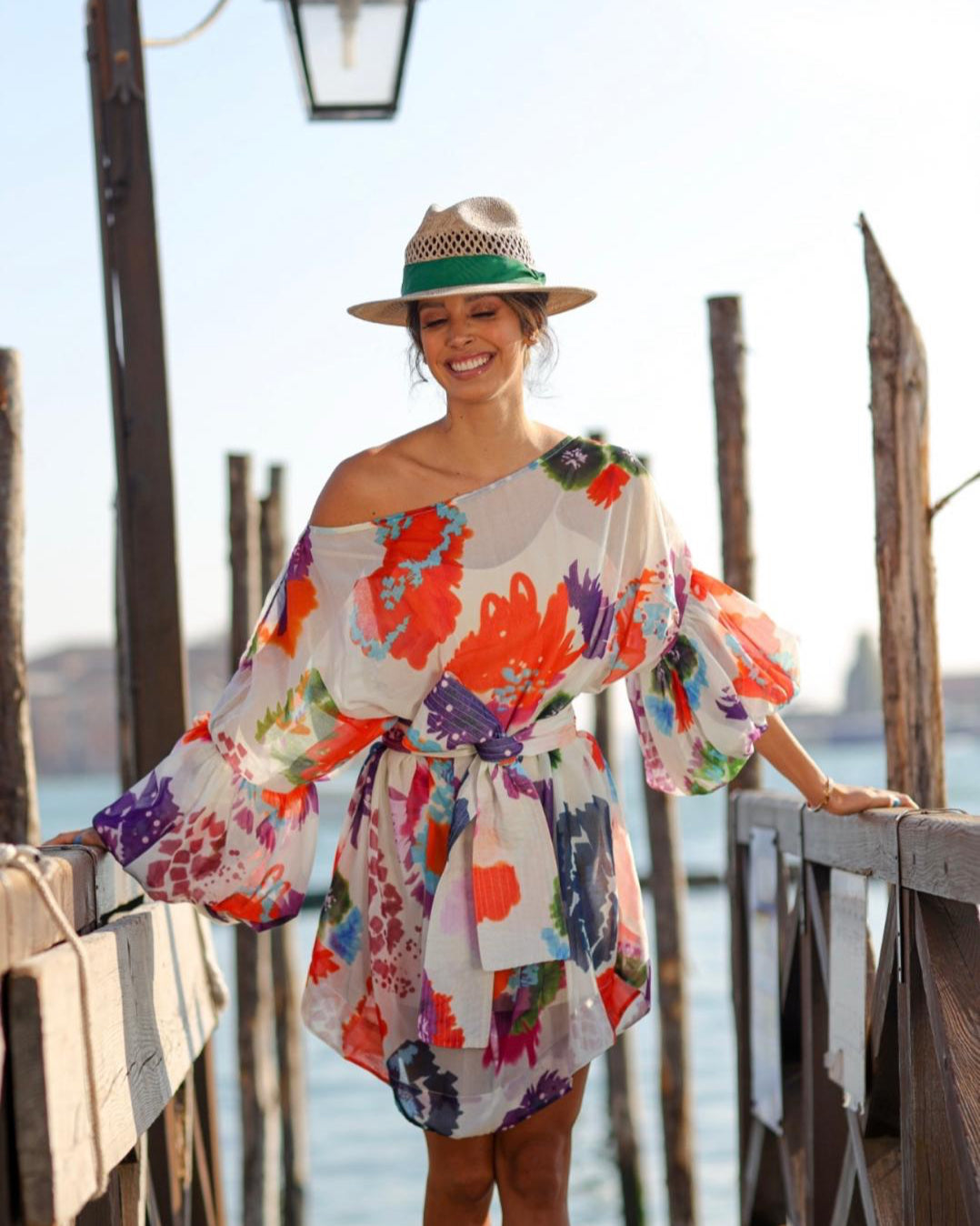 The Silk-Linen Off-Shoulder Dress