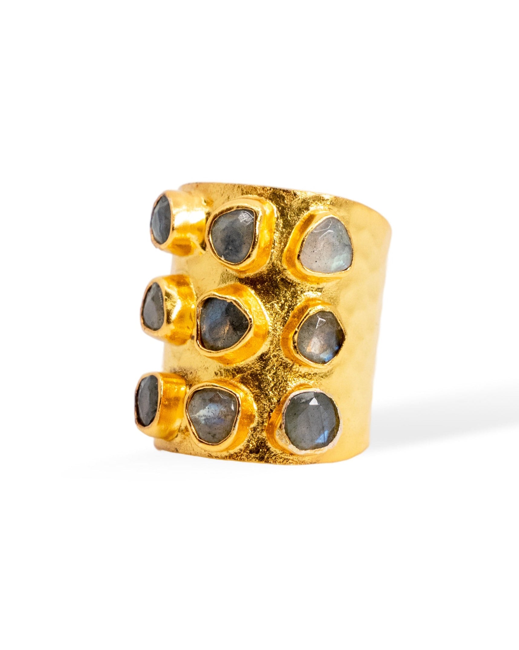 Blue Labradorite Cuff Ring