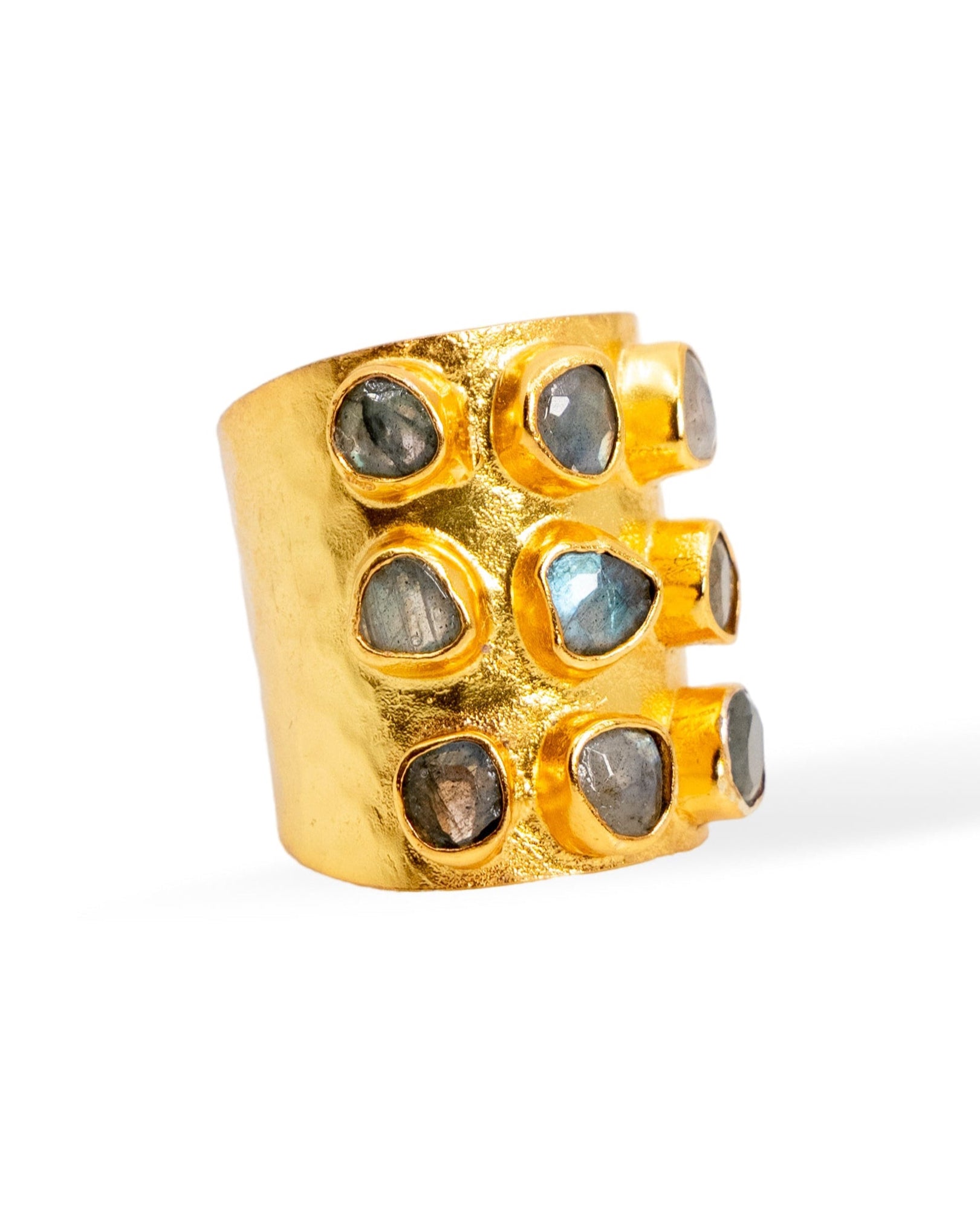Blue Labradorite Cuff Ring