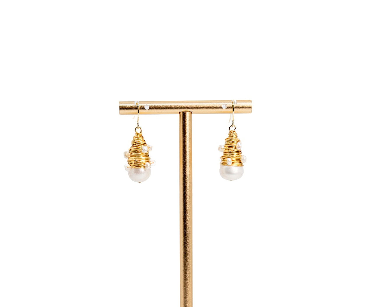 Marina Wrap Pearl Earrings