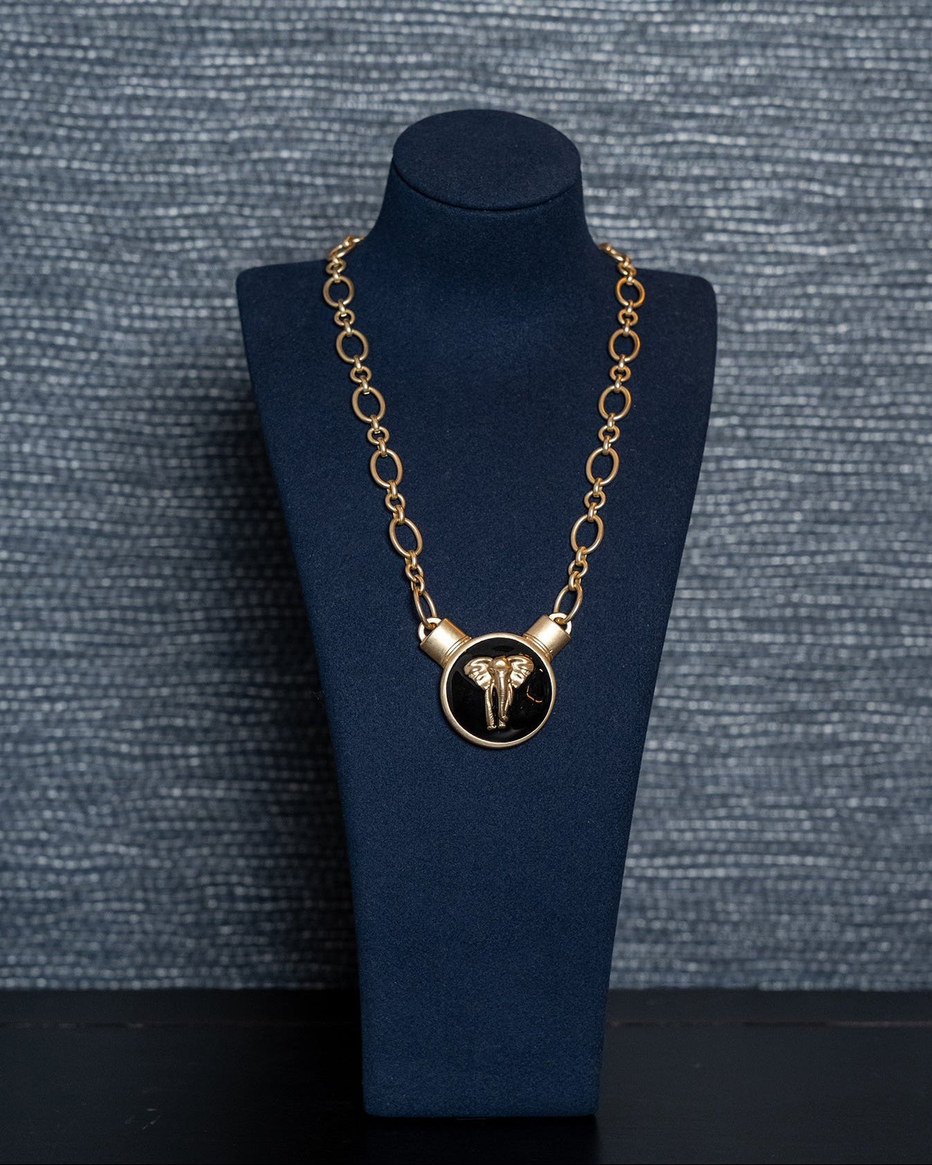 Elephant Strength Medallion Necklace