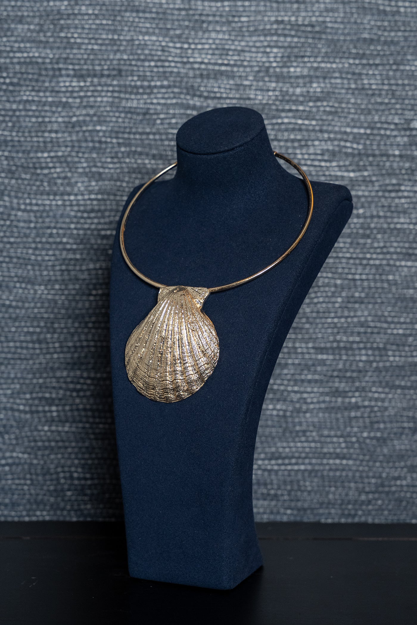 Golden Shell Statement Necklace