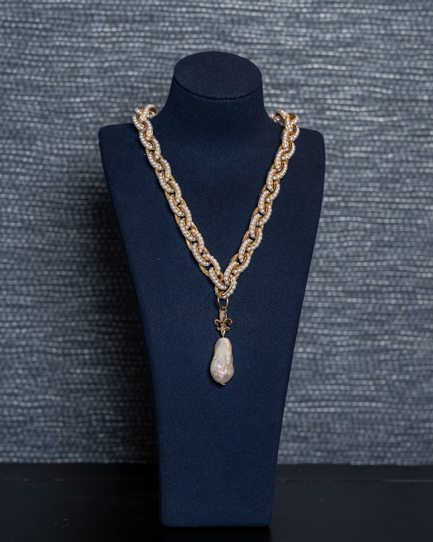 Heirloom Baroque Pearl Chain Necklace