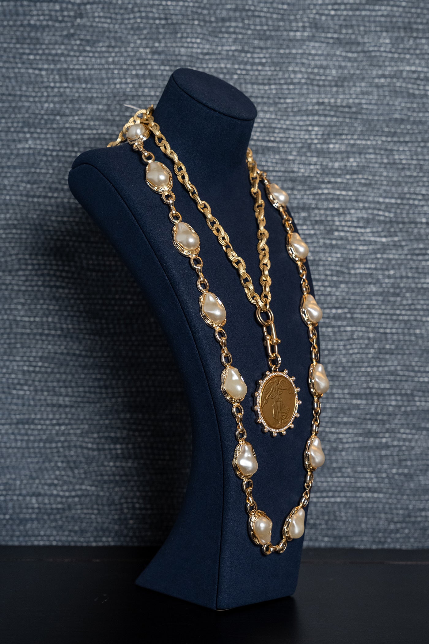 Golden Medallion Chain Necklace