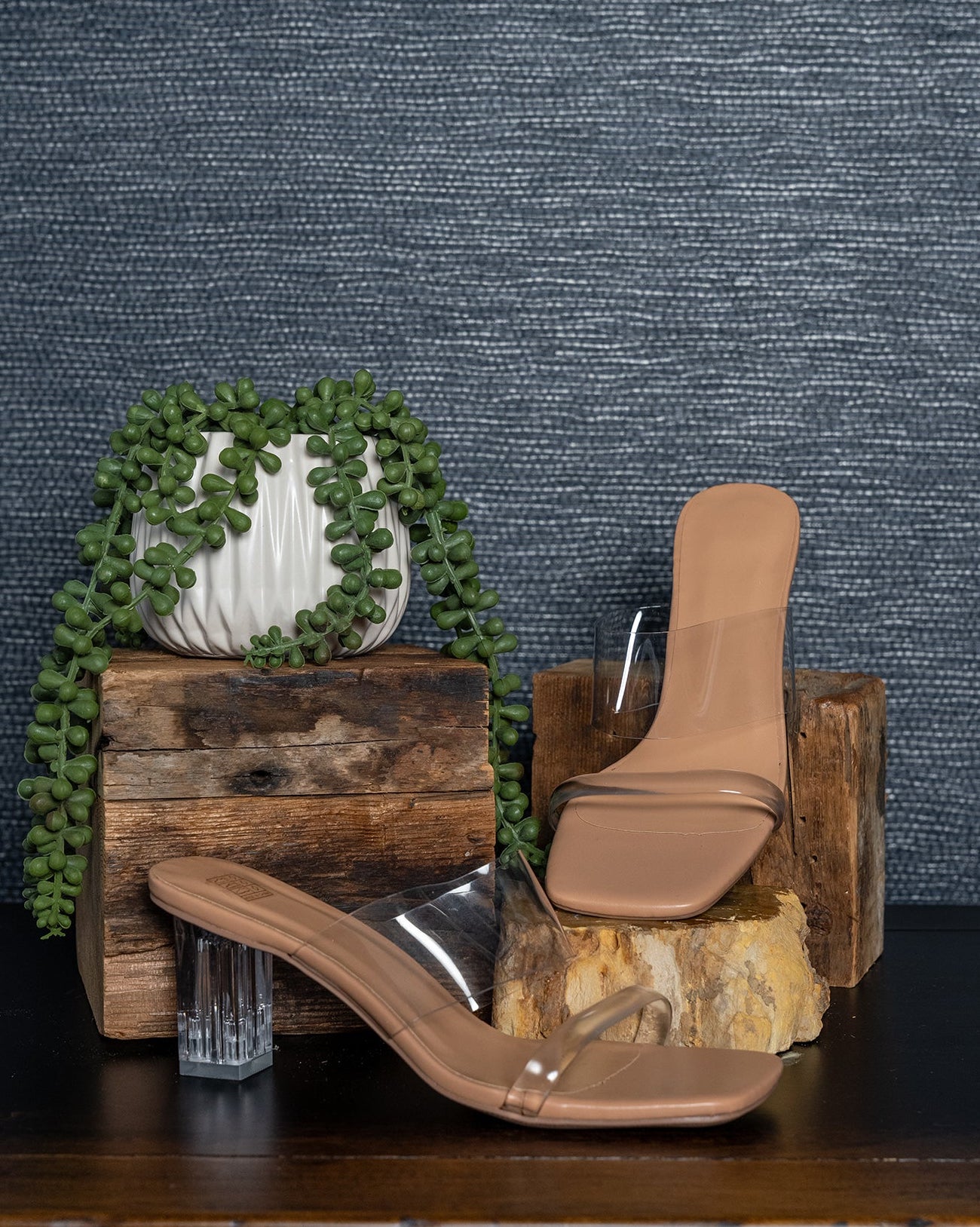 Celeste Clear Lucite Heels