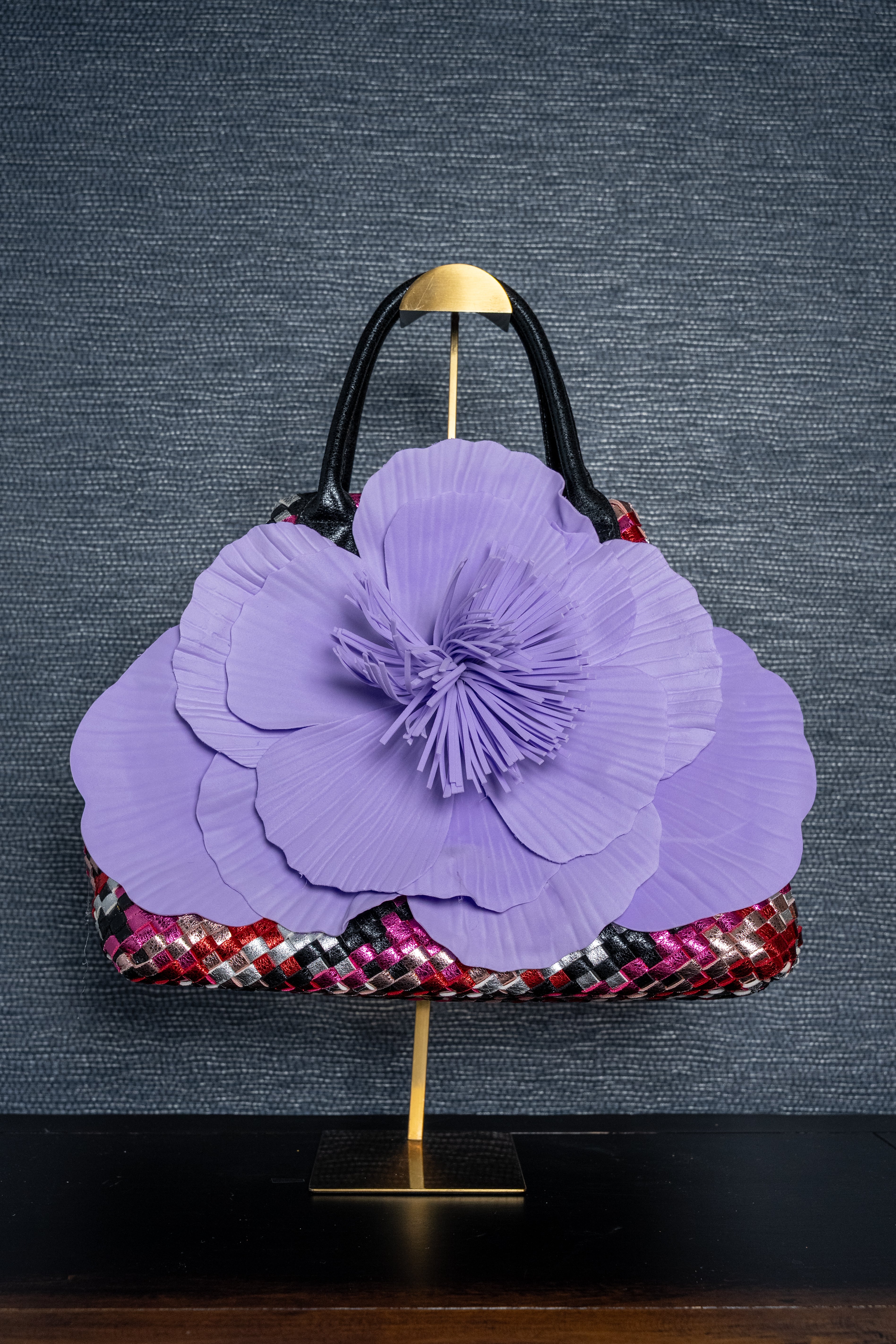Violet Bloom Statement Handbag