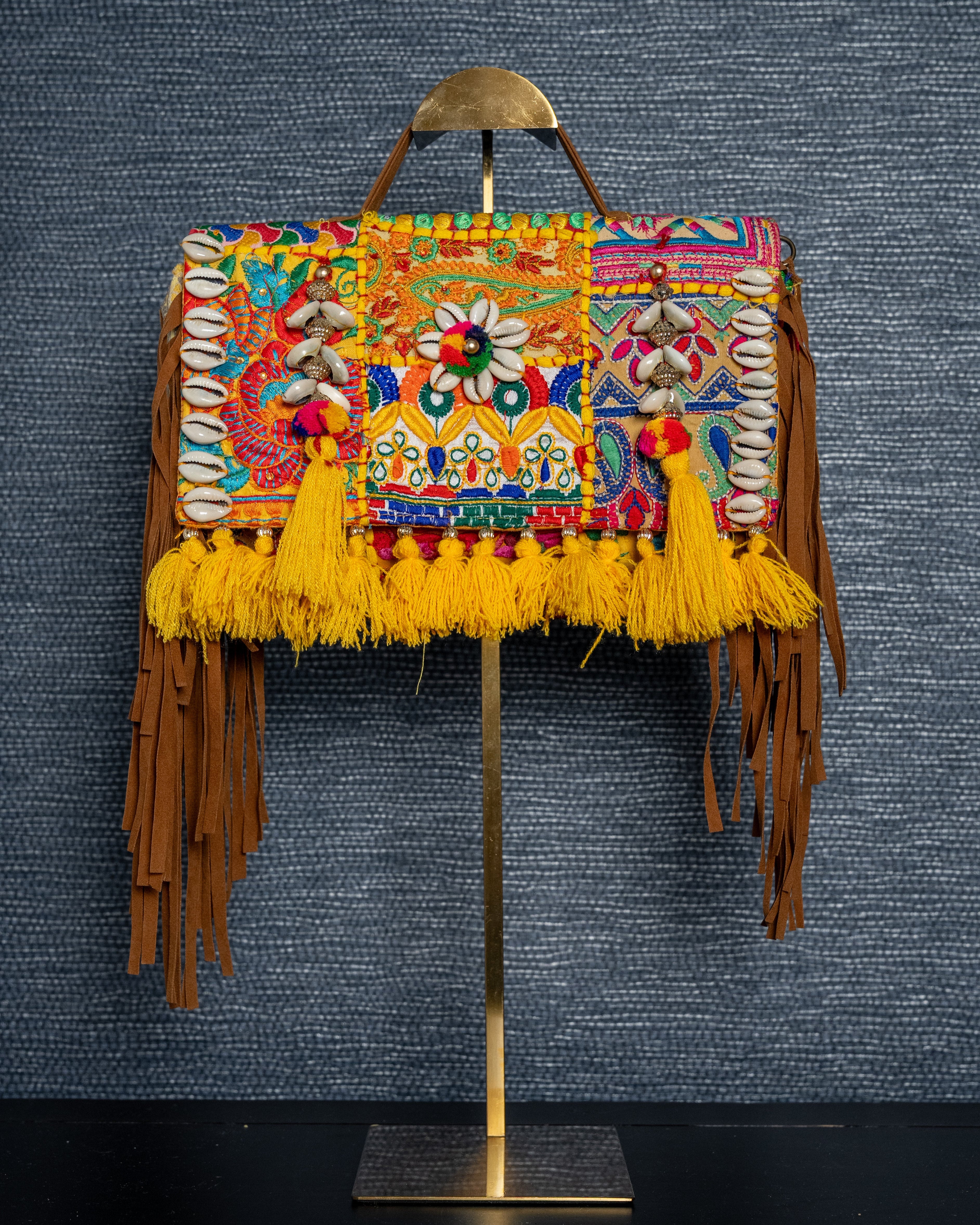 Bohemian Luxe Embroidered Tassel Bag