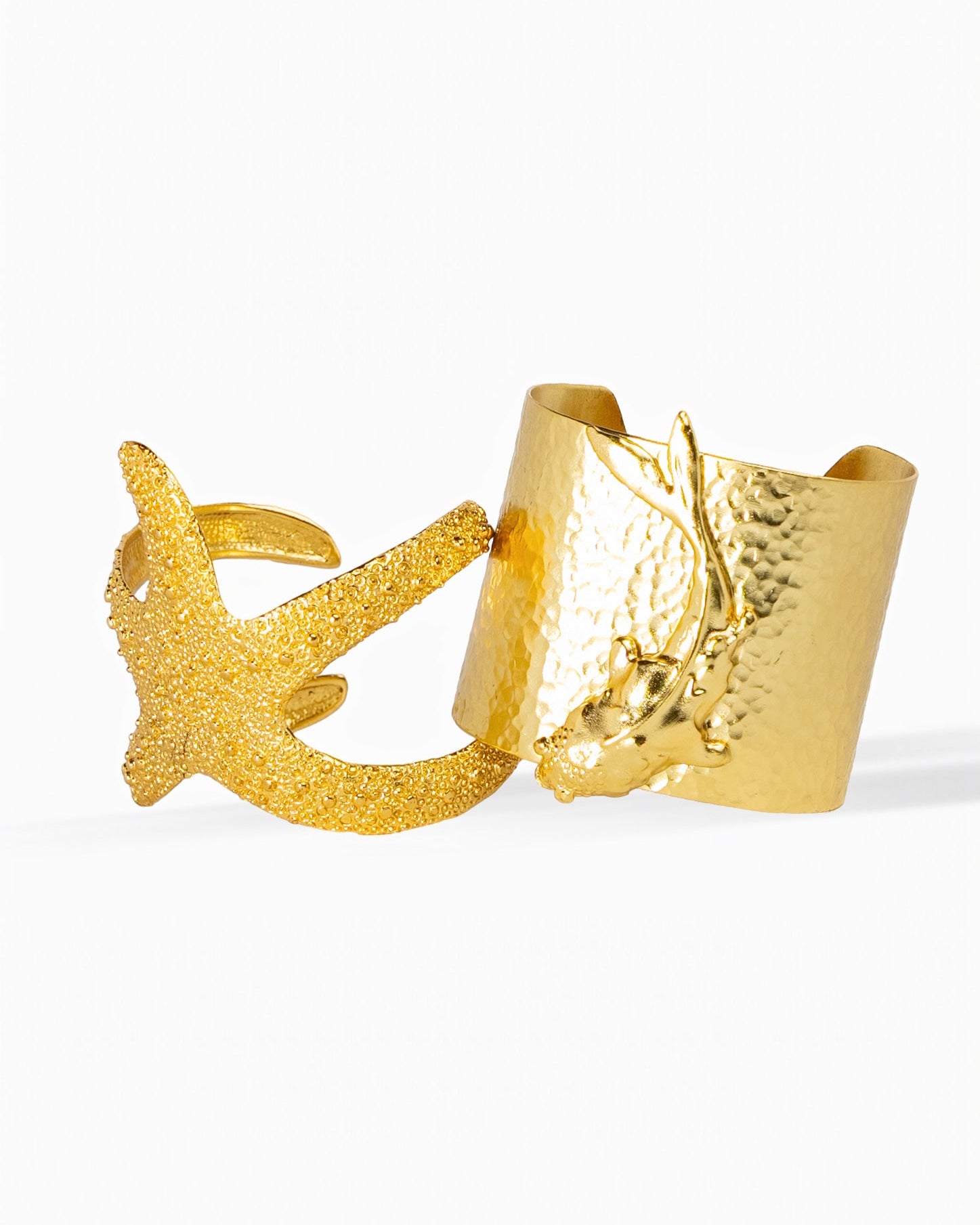 Ocean-Inspired Gold Cuff Bracelet