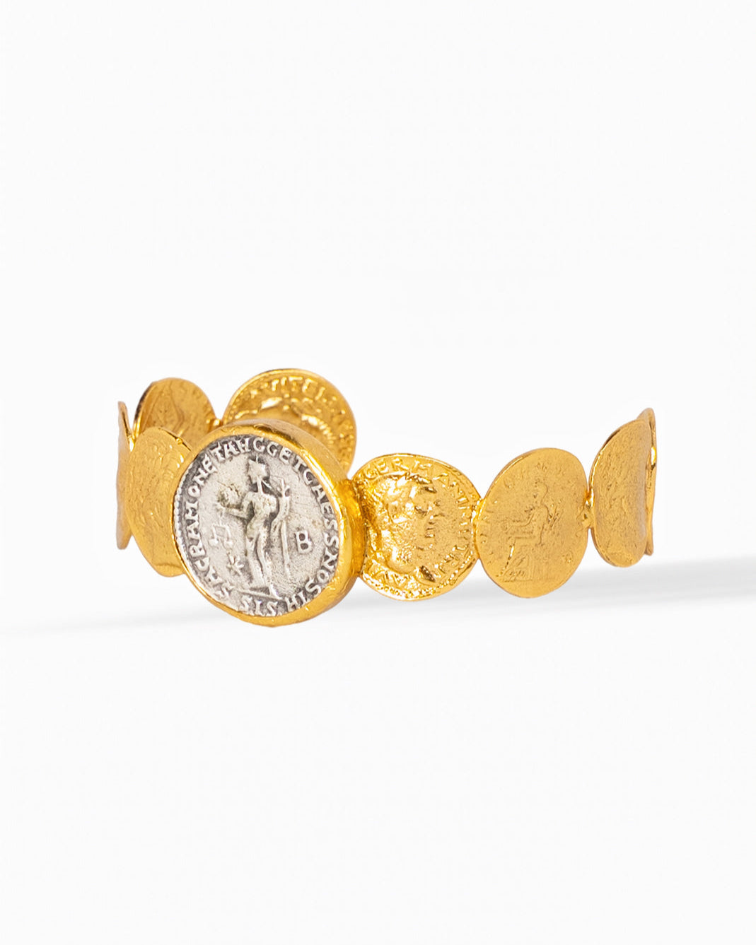 Roman Coin Gold Cuff Bracelet