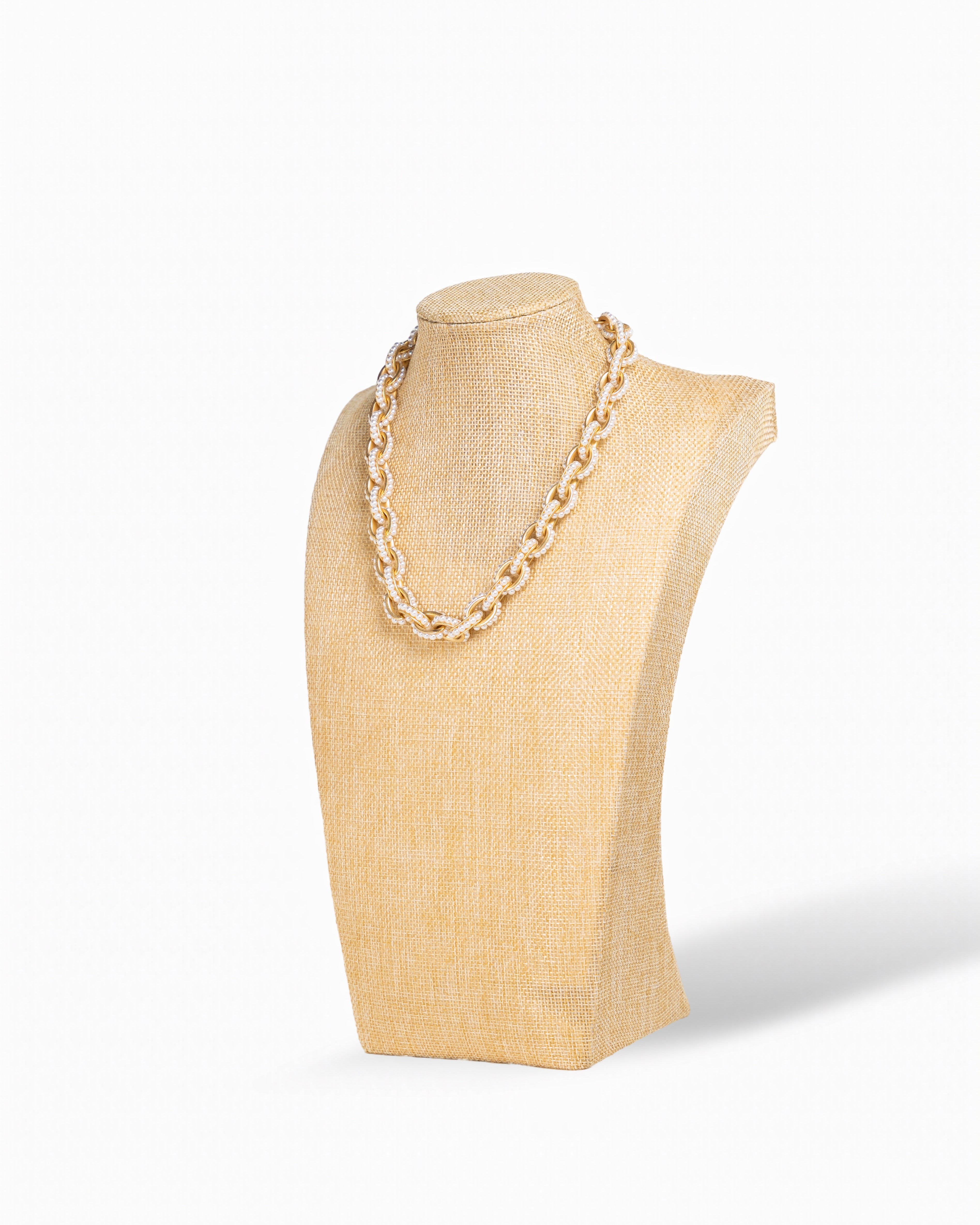Twisted Pearl Elegance Necklace- Silver or Gold