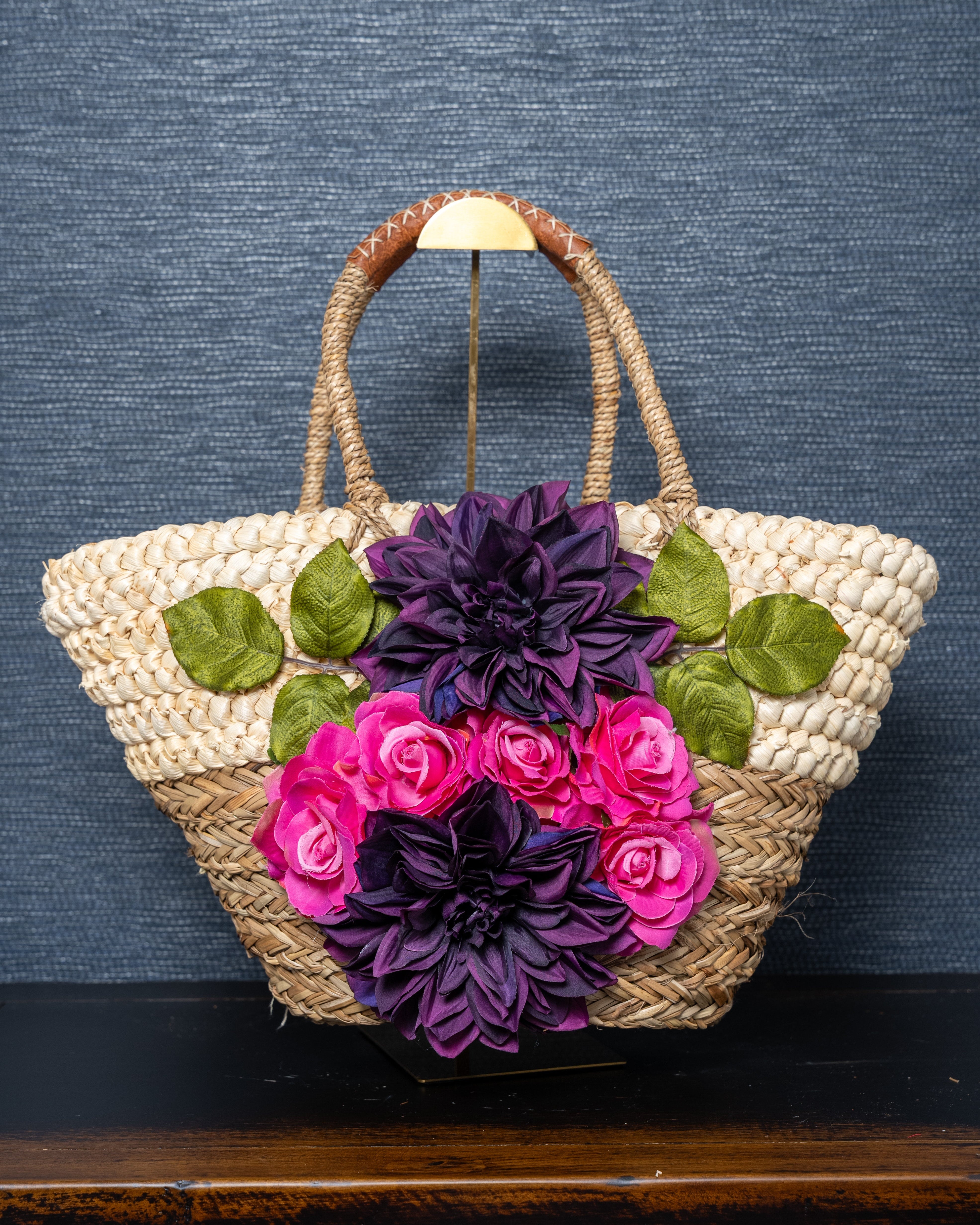 Bold Bloom Market Tote – Purple & Pink Floral Edition