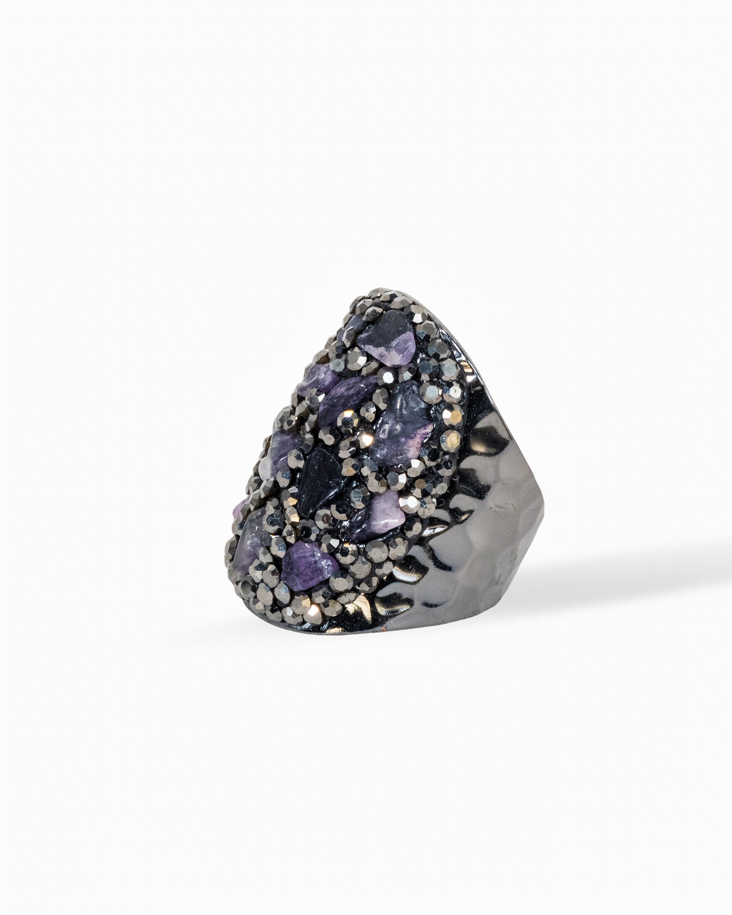 Luxe Dome Ring- Turquoise, Amethyst and Jade