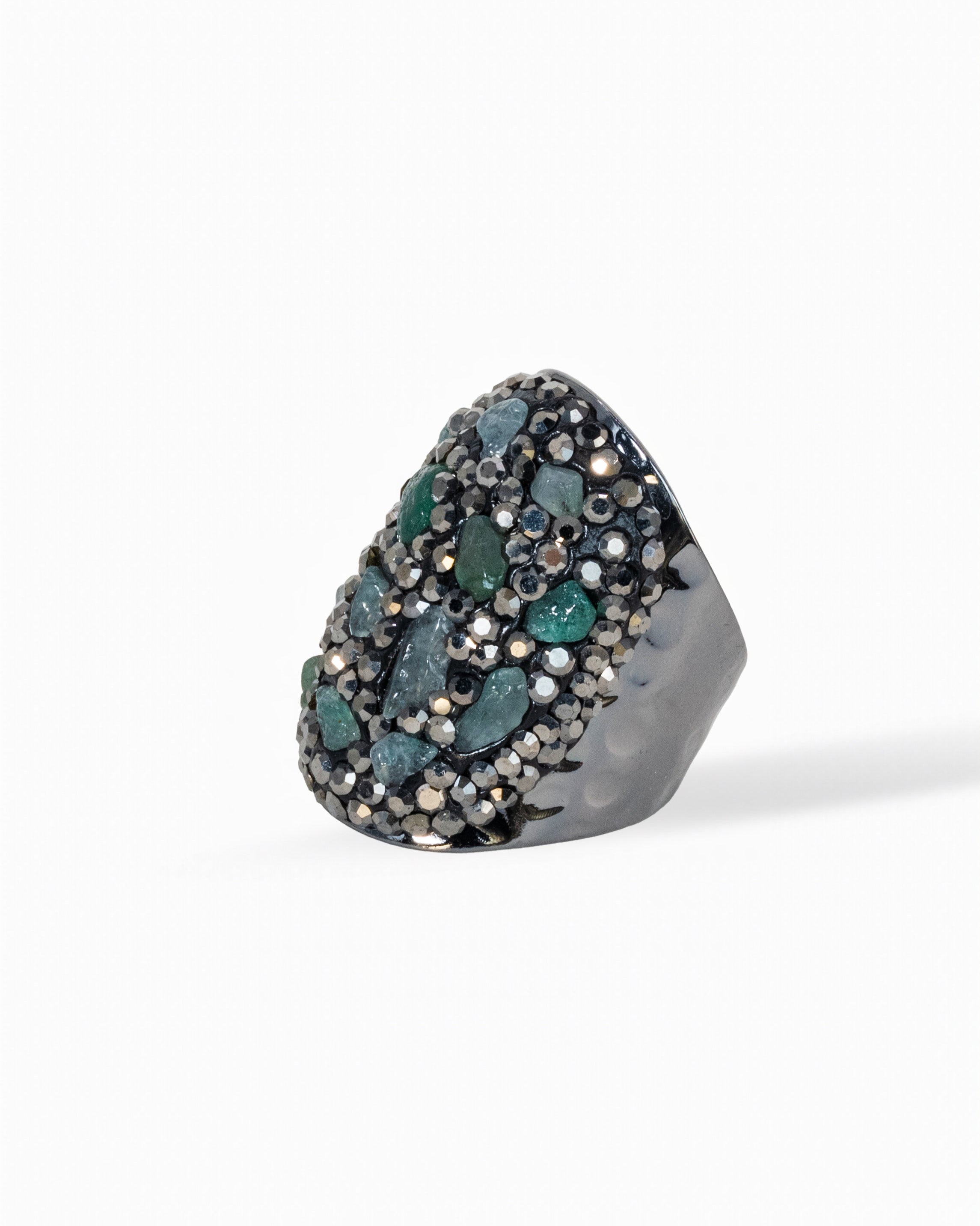 Luxe Dome Ring- Turquoise, Amethyst and Jade