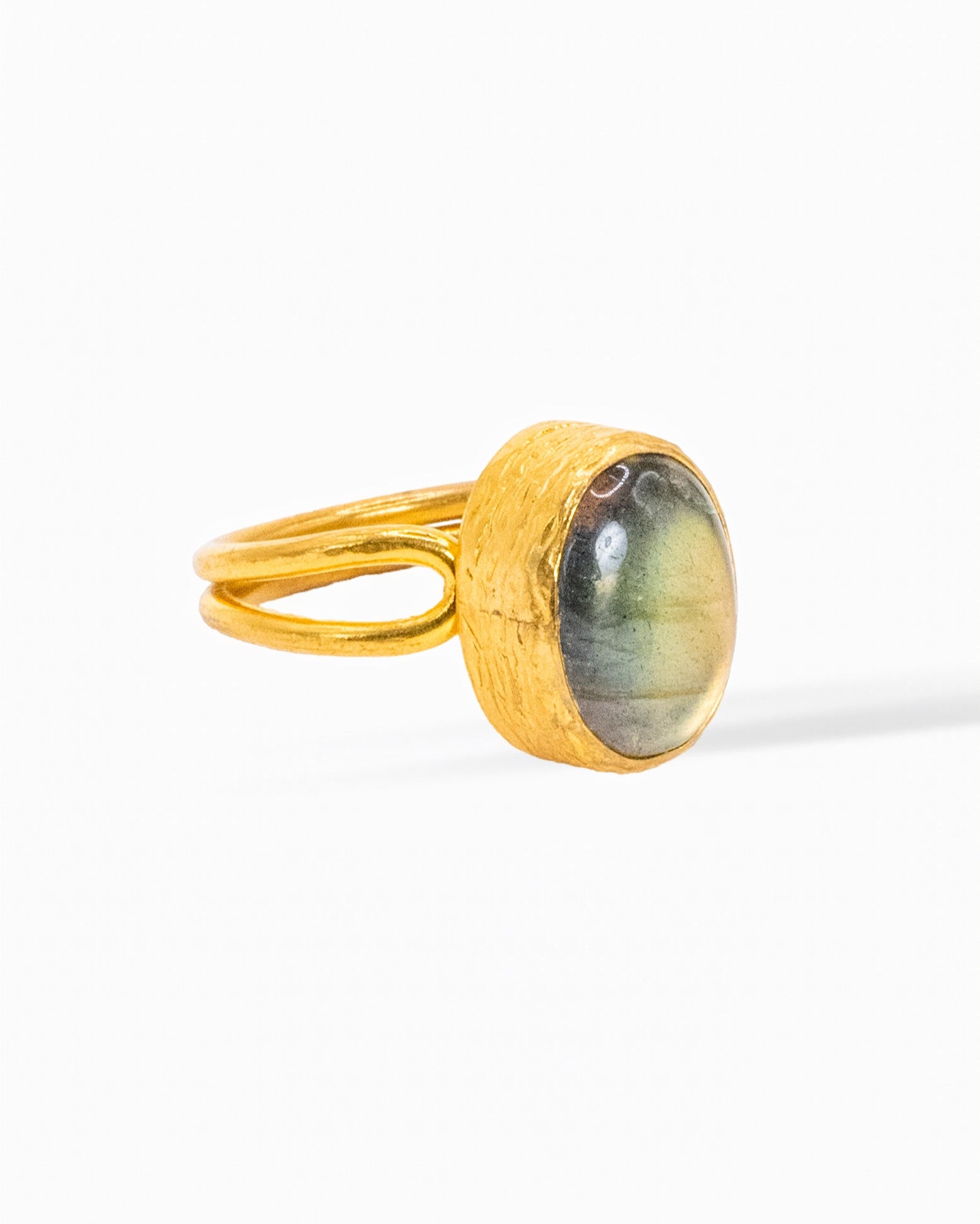 Golden Labradorite Glow Ring