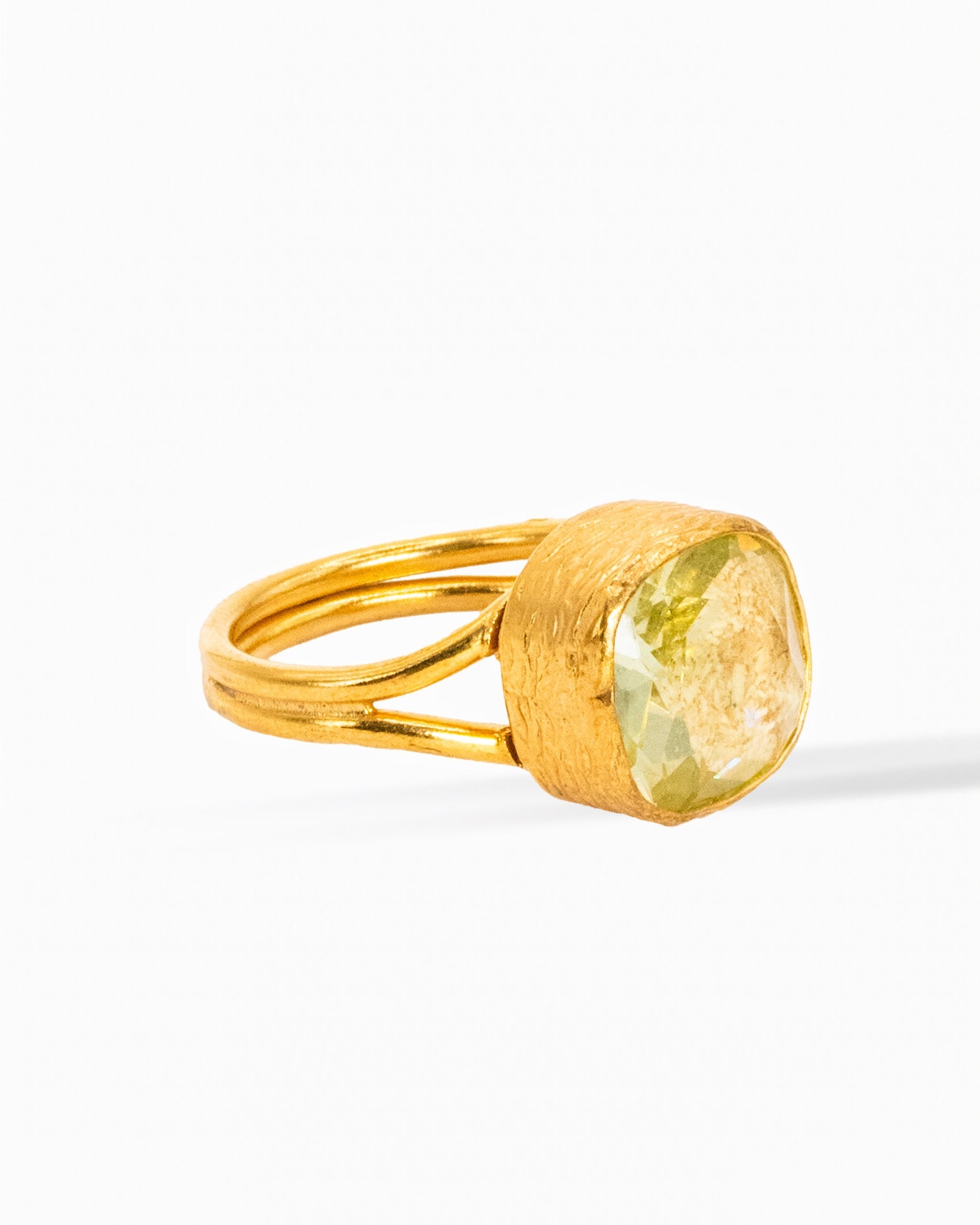 Golden Citrus Quartz Ring
