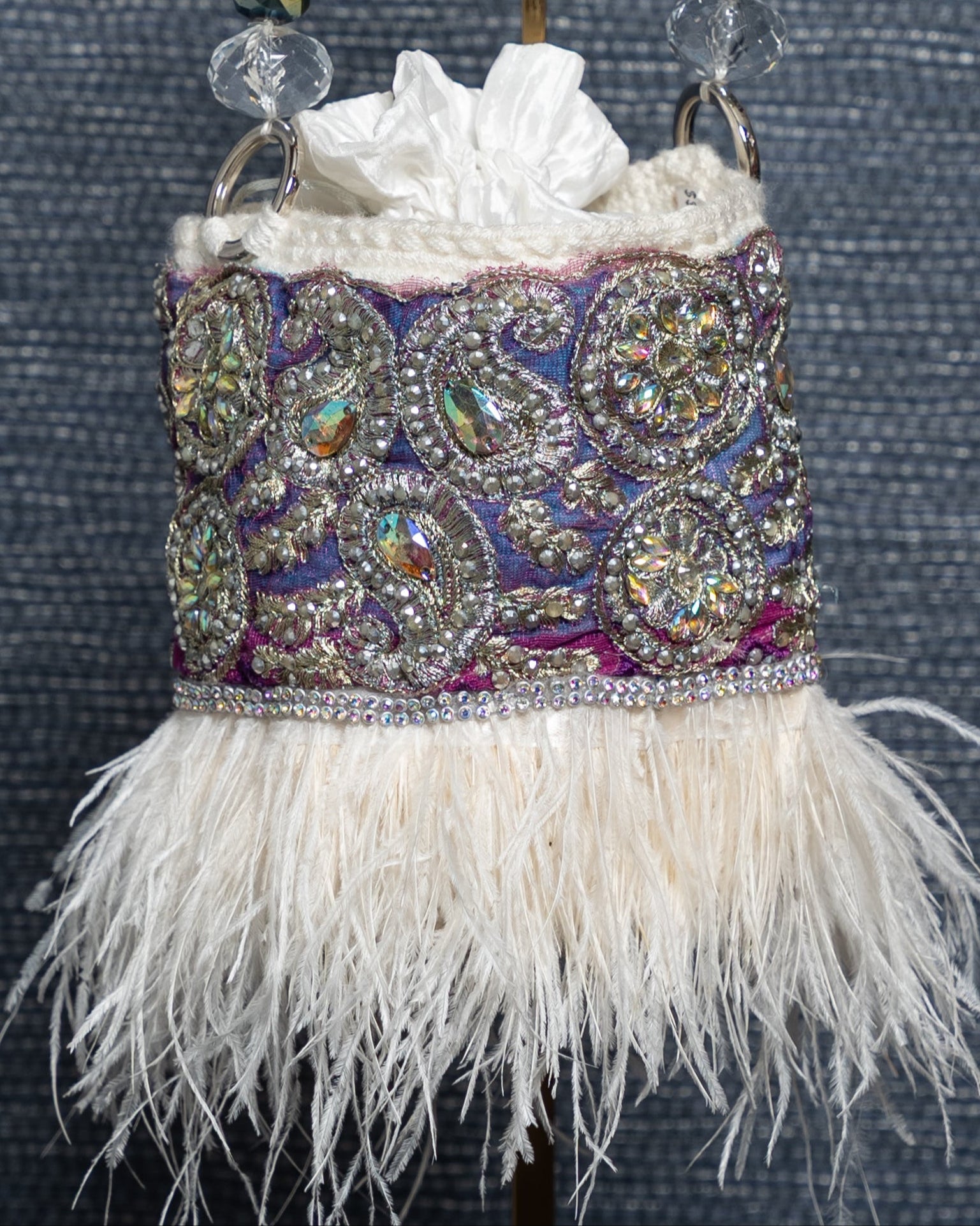Pearl & Plum Royal Feather Purse