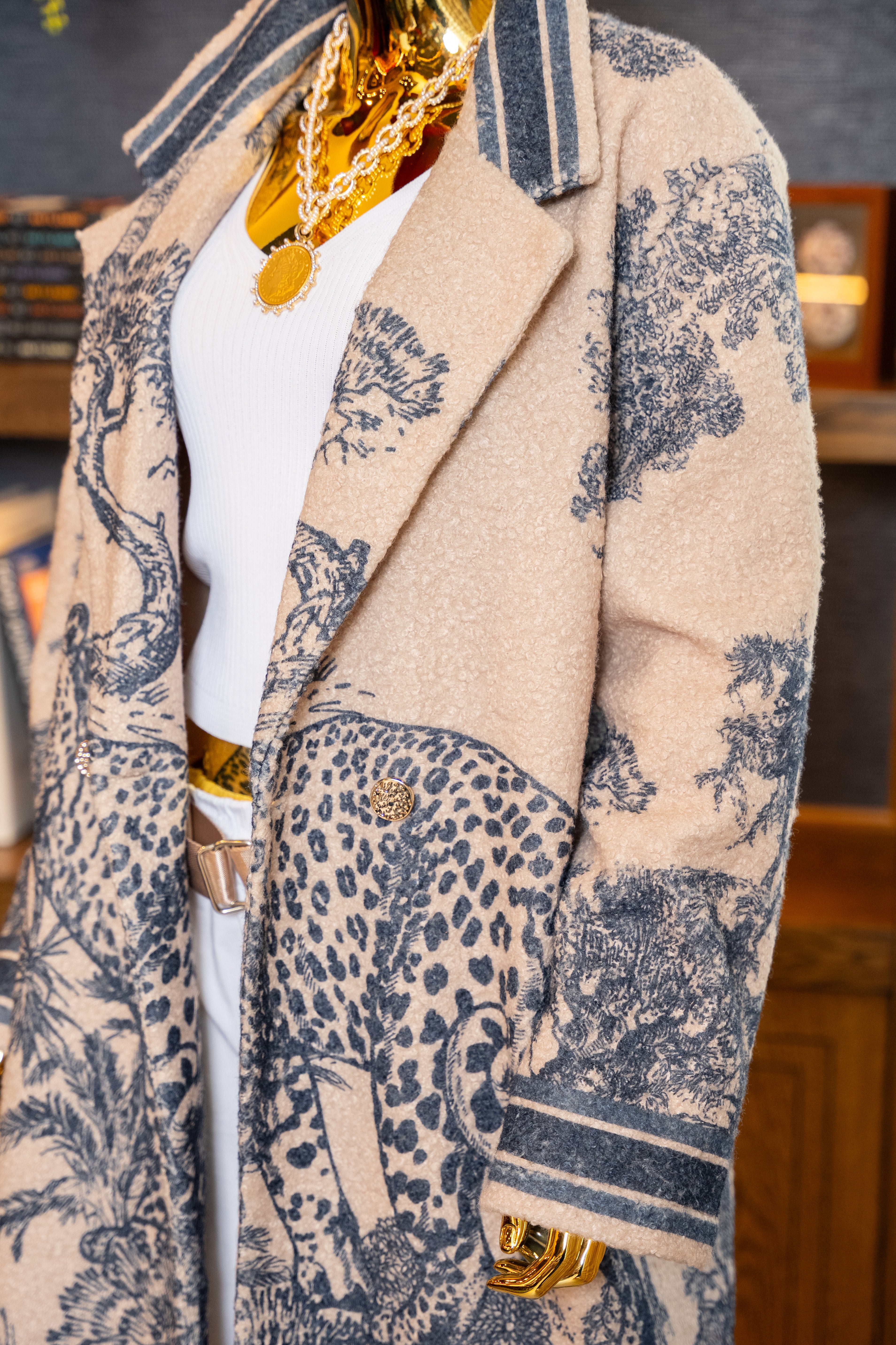 Safari Luxe Jacquard Coat