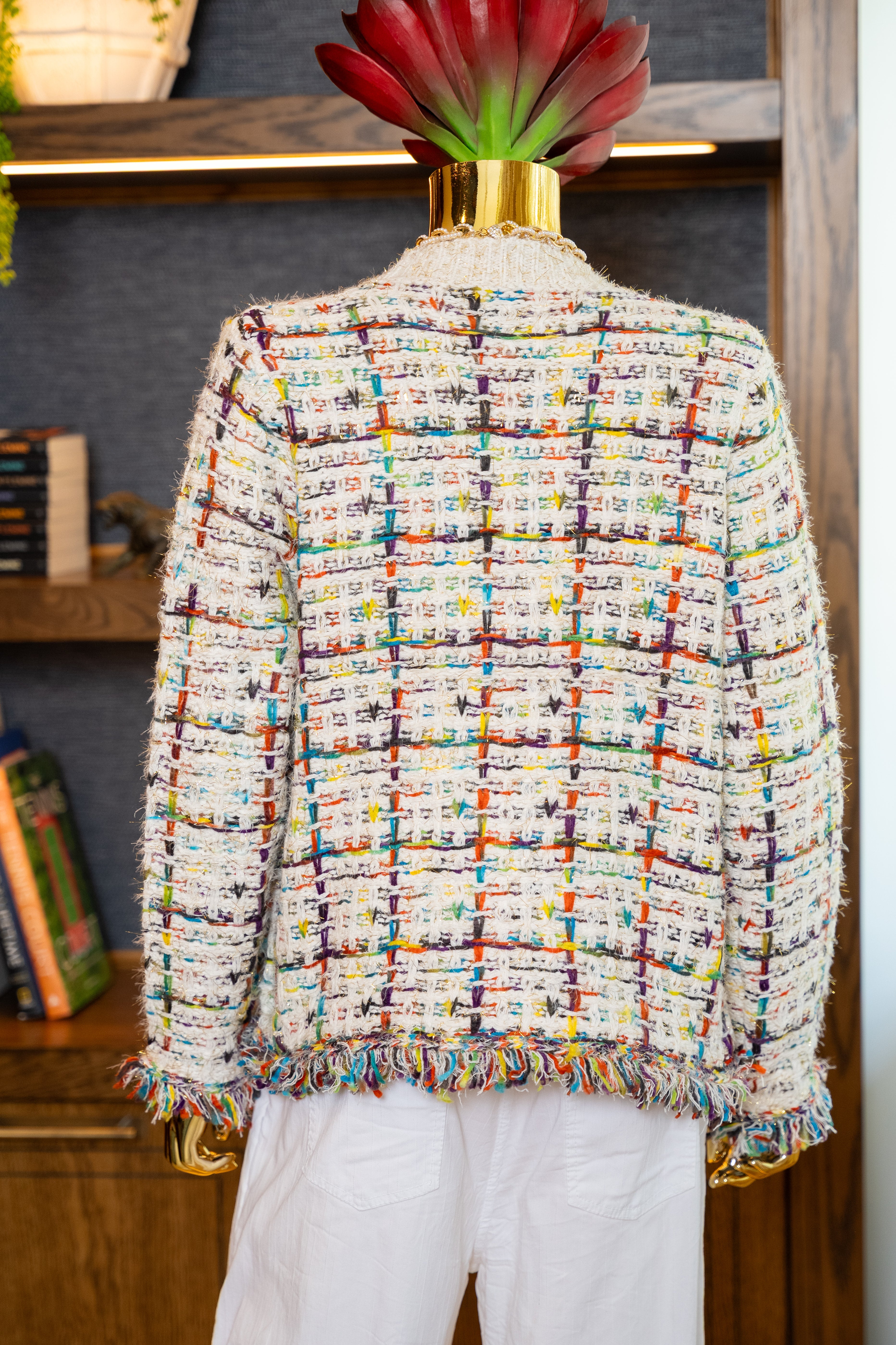 Chic Tweed Fringe Cardigan Jacket