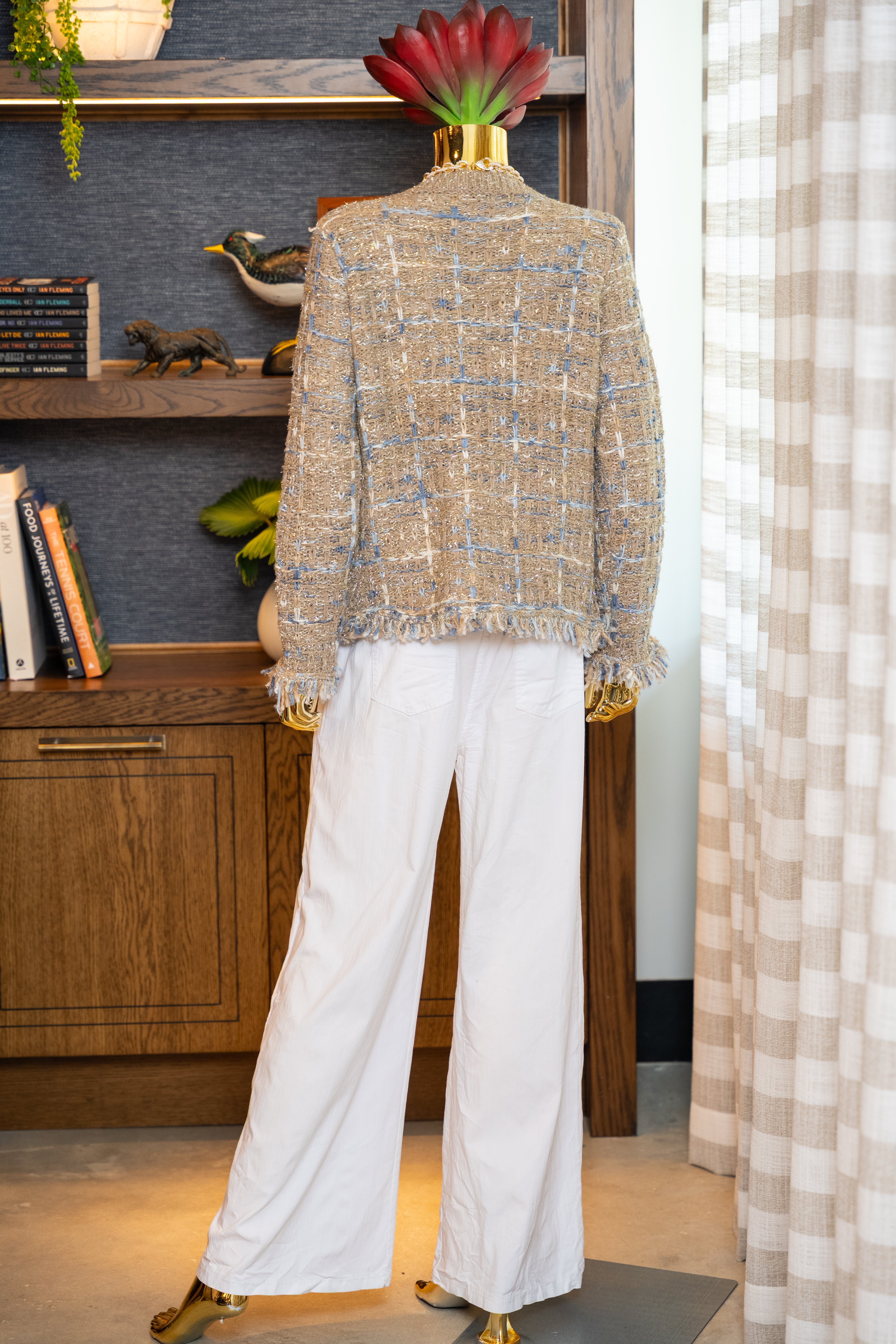 Chic Tweed Fringe Cardigan Jacket