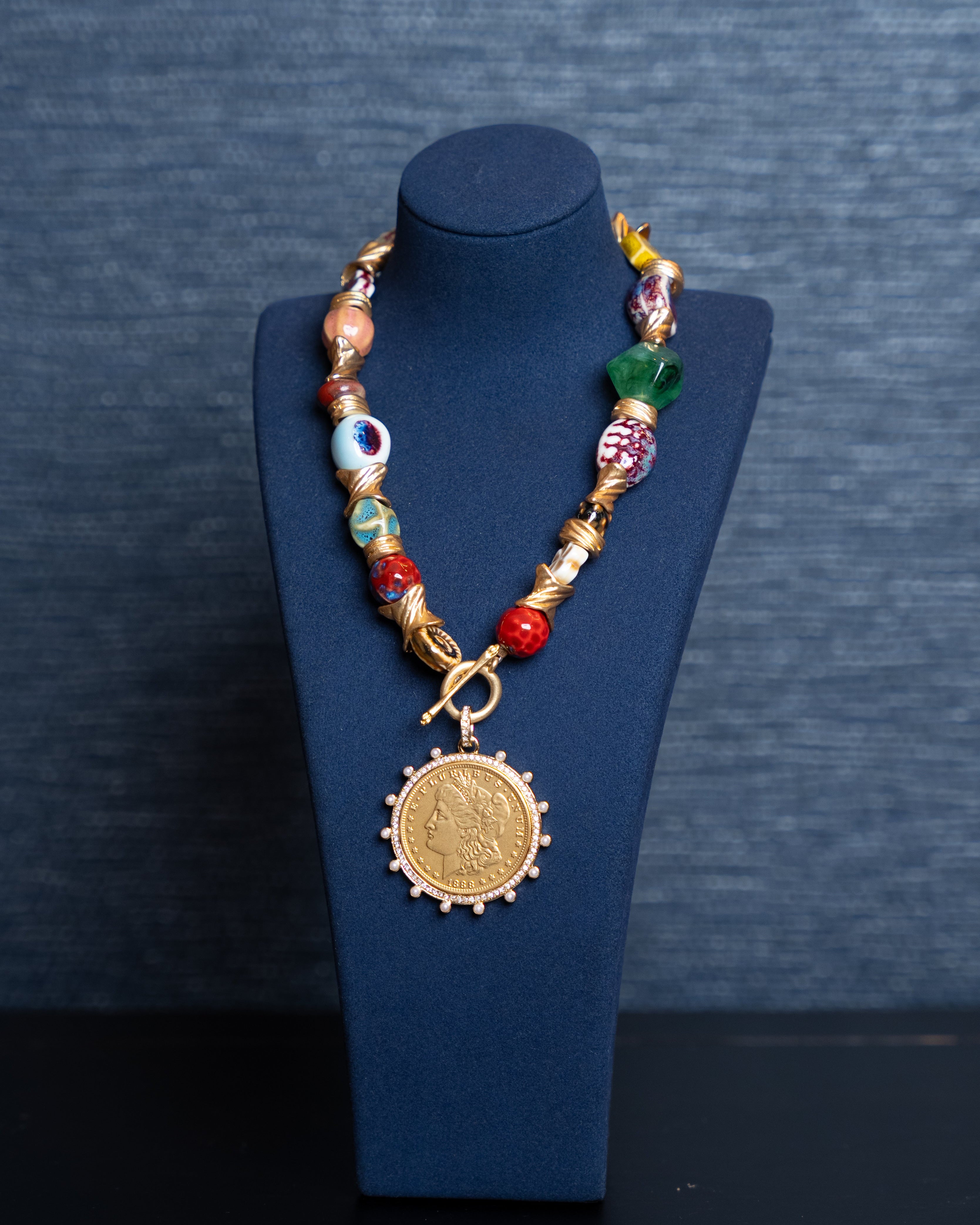 Amalfi Charm Medallion Necklace