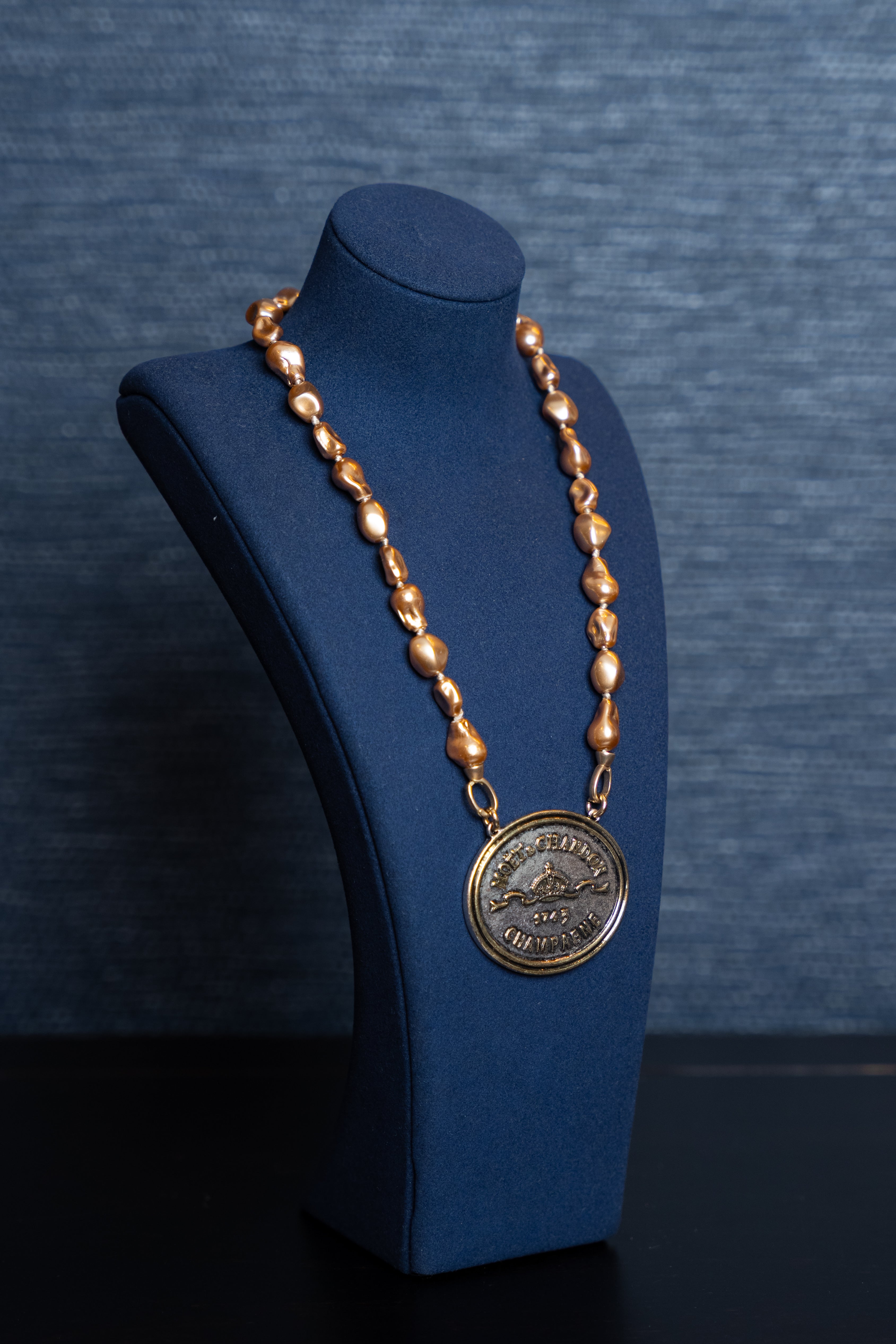 Moet Chandon Medallion Pearl Necklace