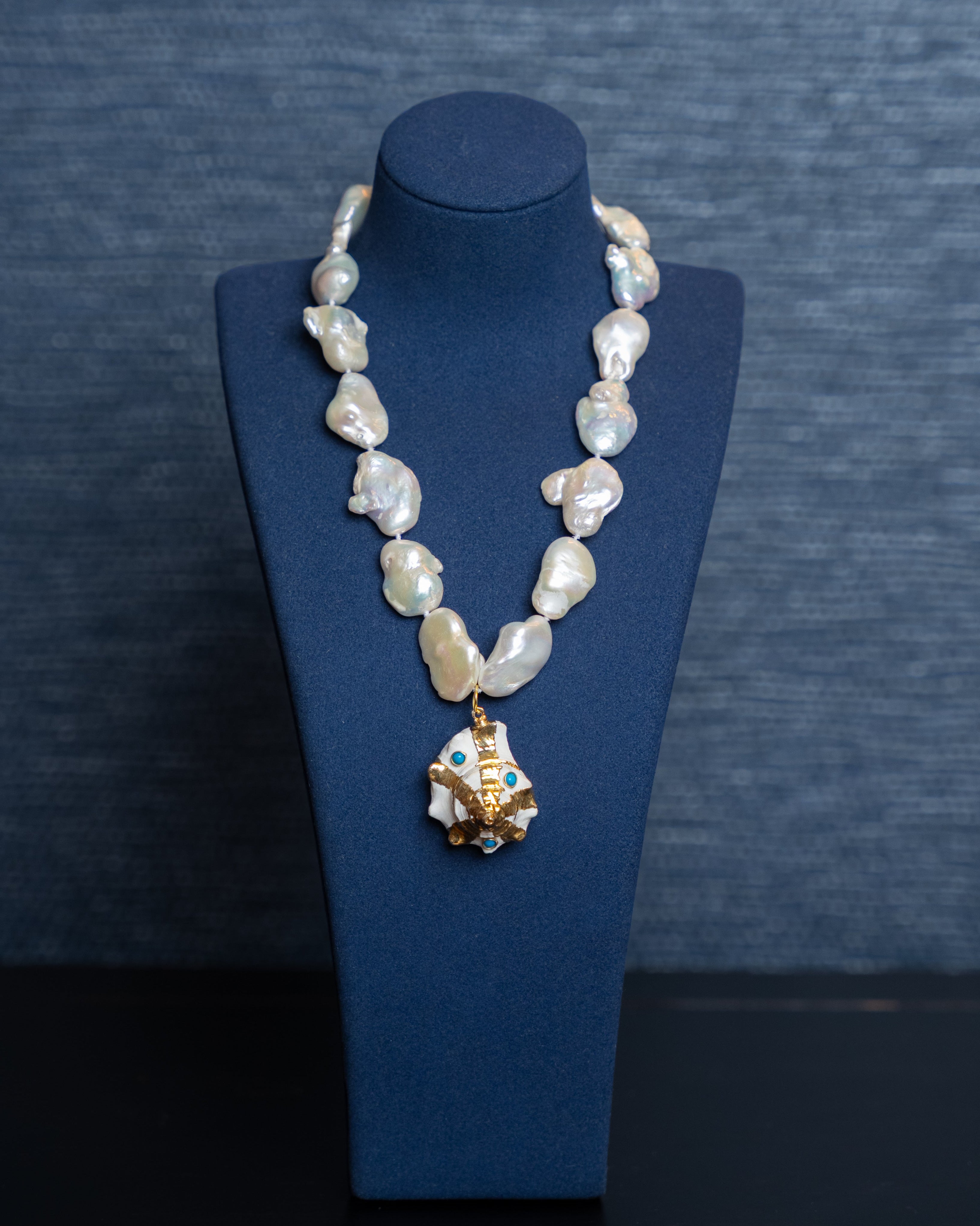 Baroque Shell Drop Necklace