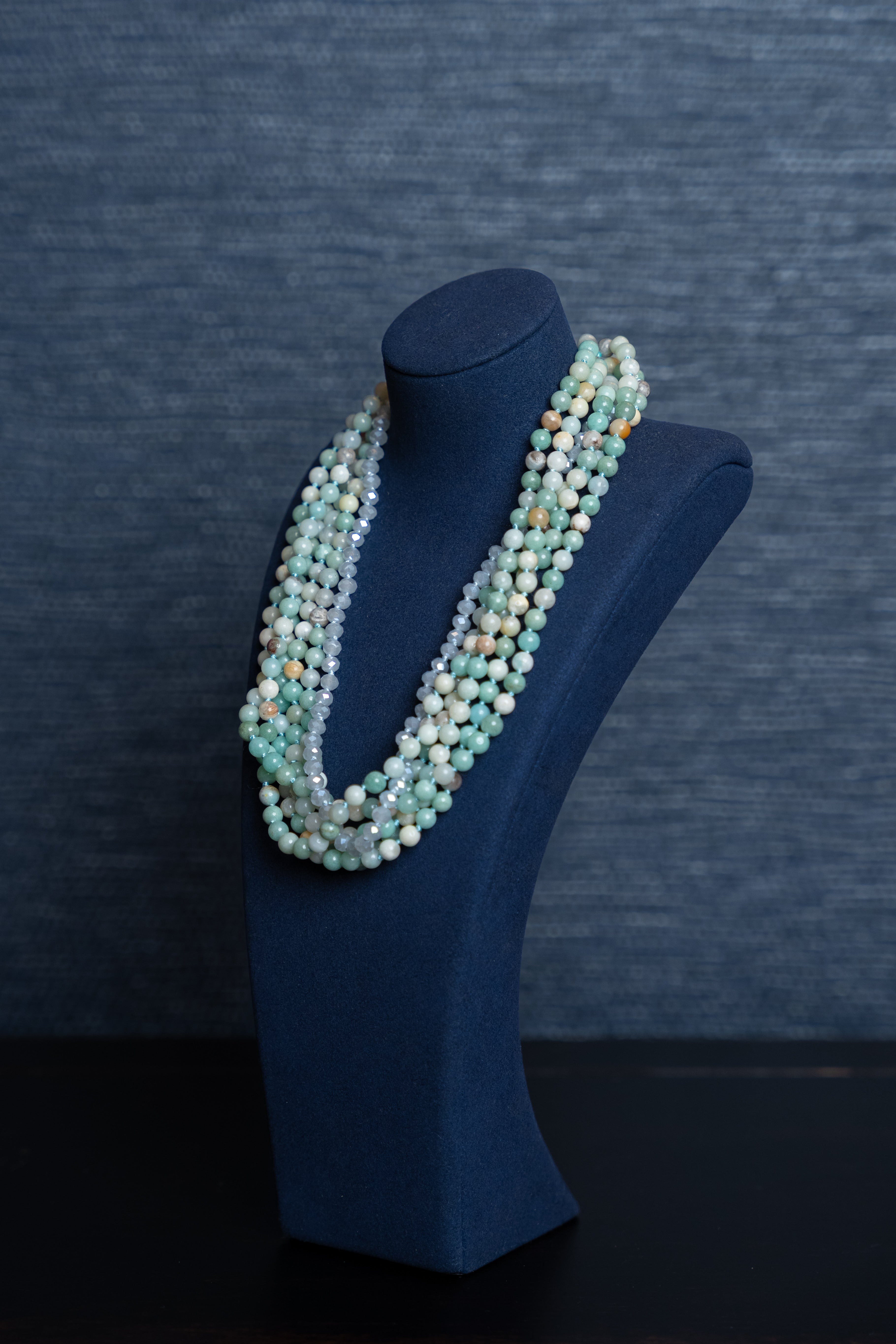 Seafoam Cascade Amazonite Necklace