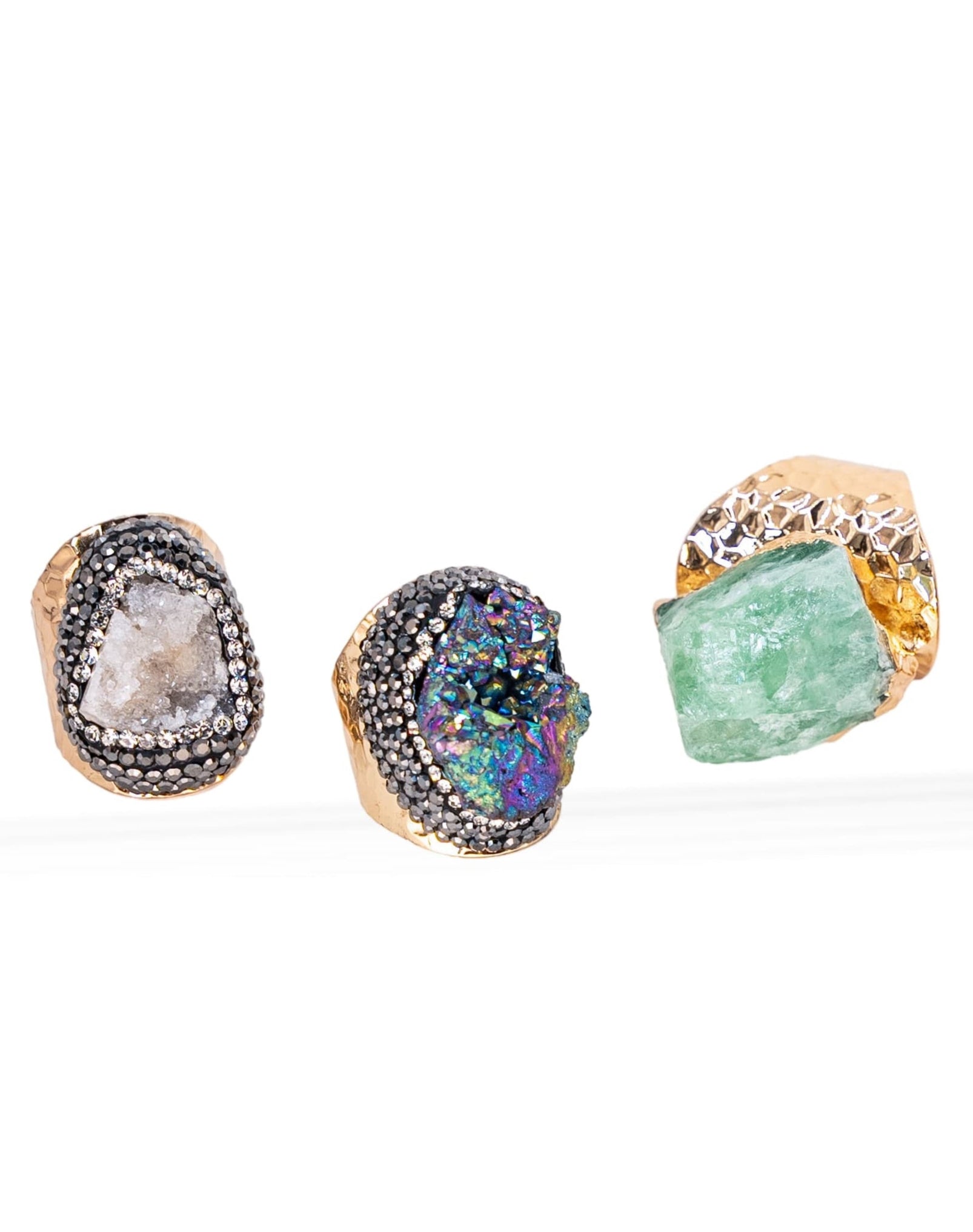 Druzzy Statement Adjustable Rings