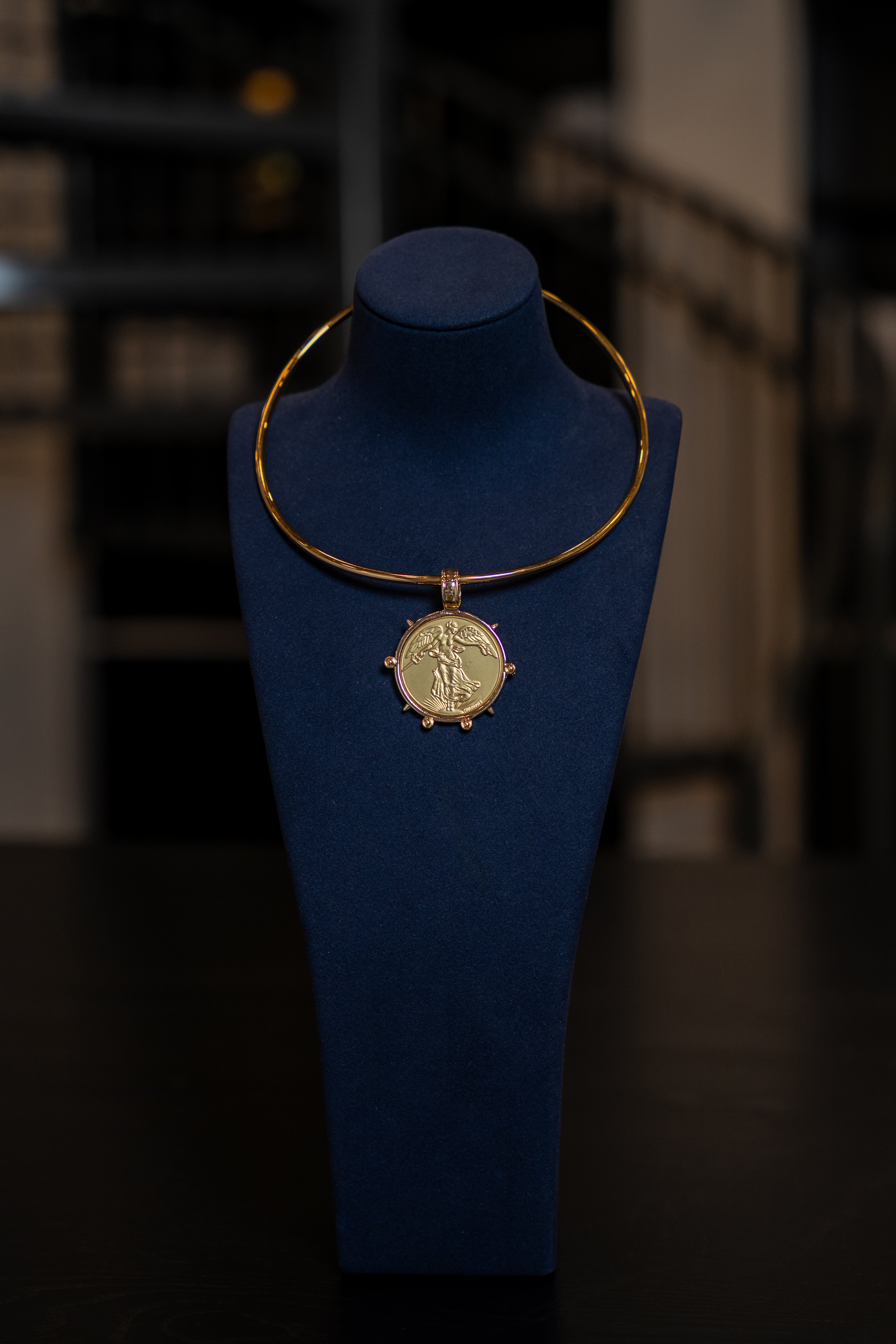 Victory Coin Torque Necklace