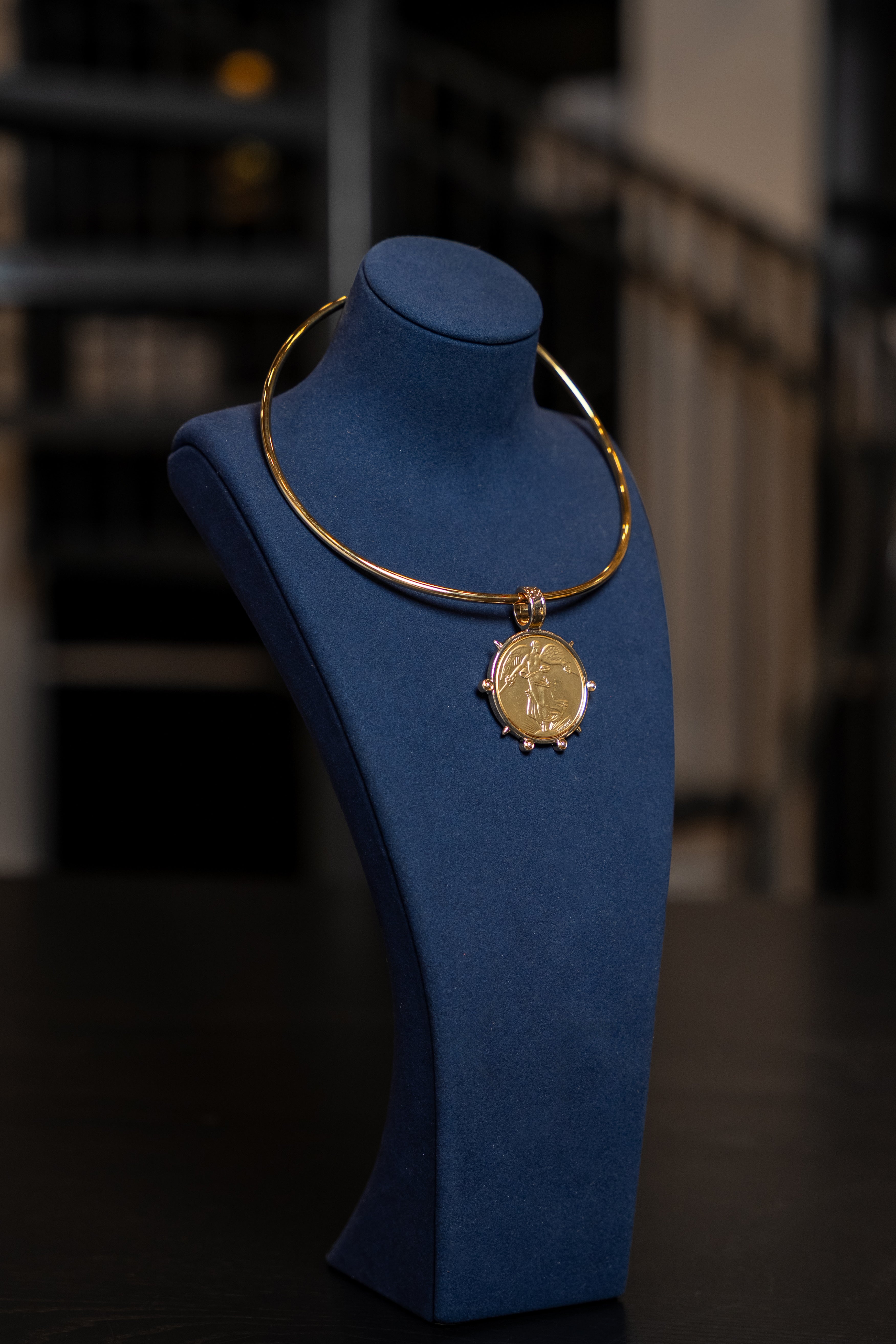 Victory Coin Torque Necklace