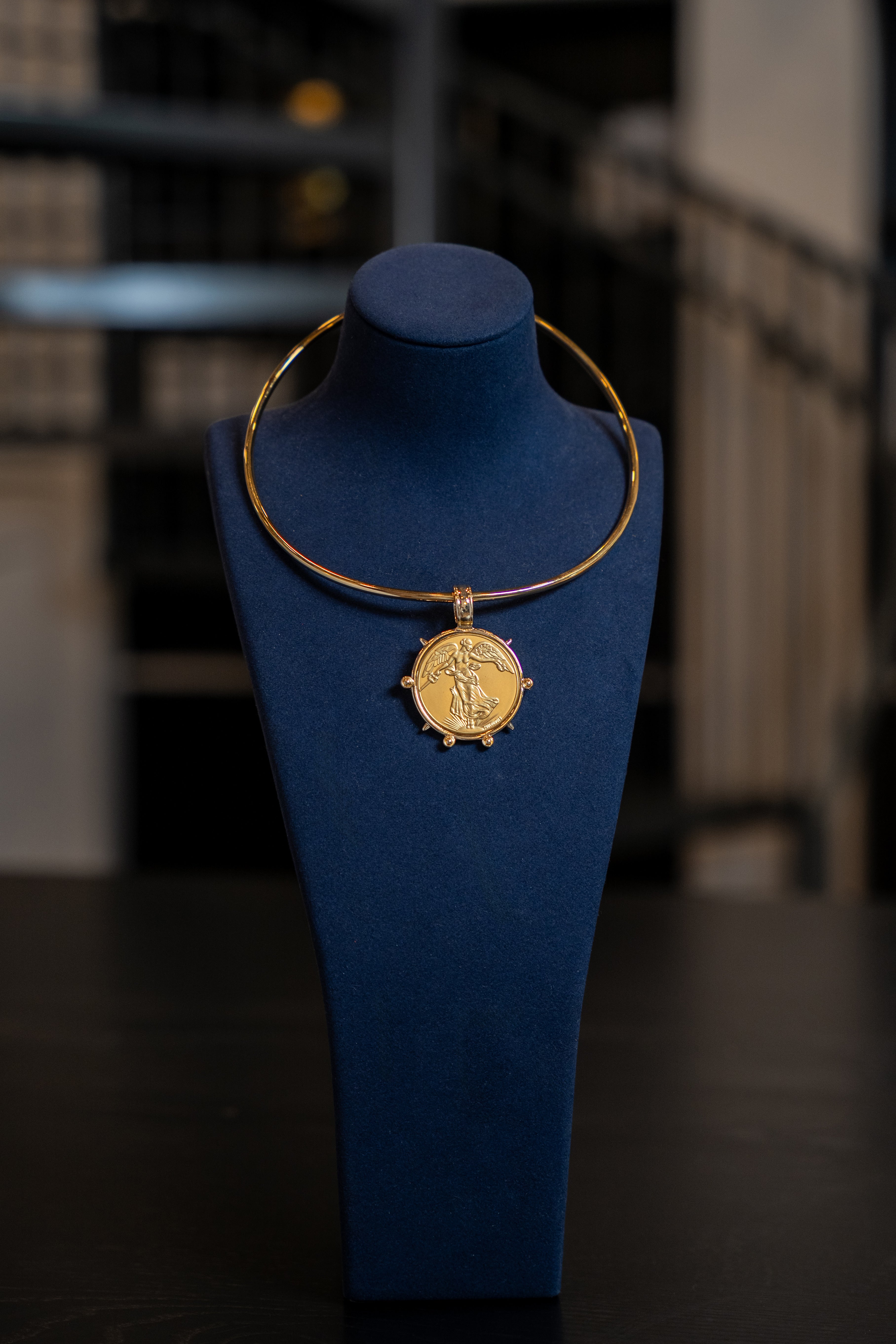 Victory Coin Torque Necklace