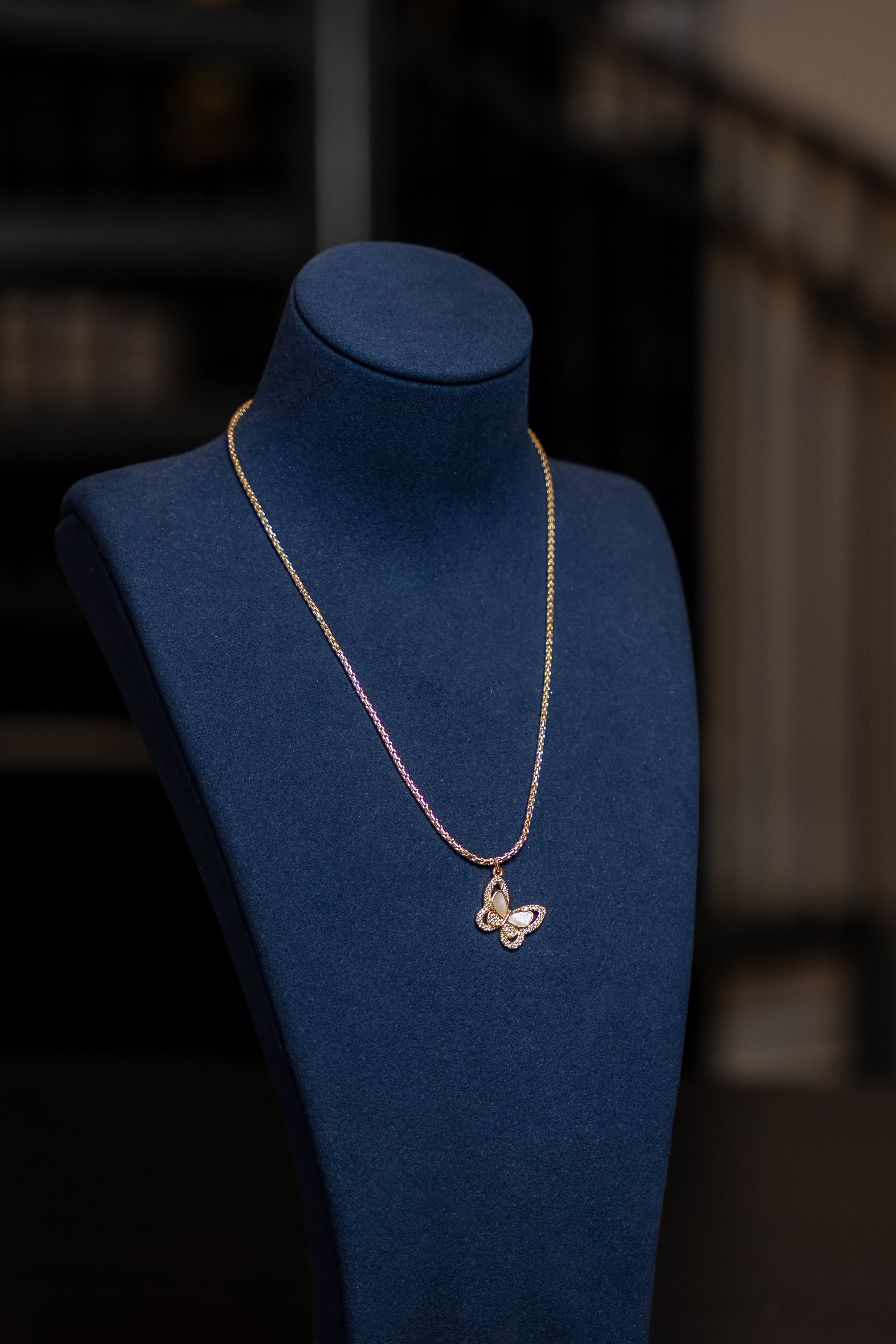 Delicate Butterfly Pendant Necklace