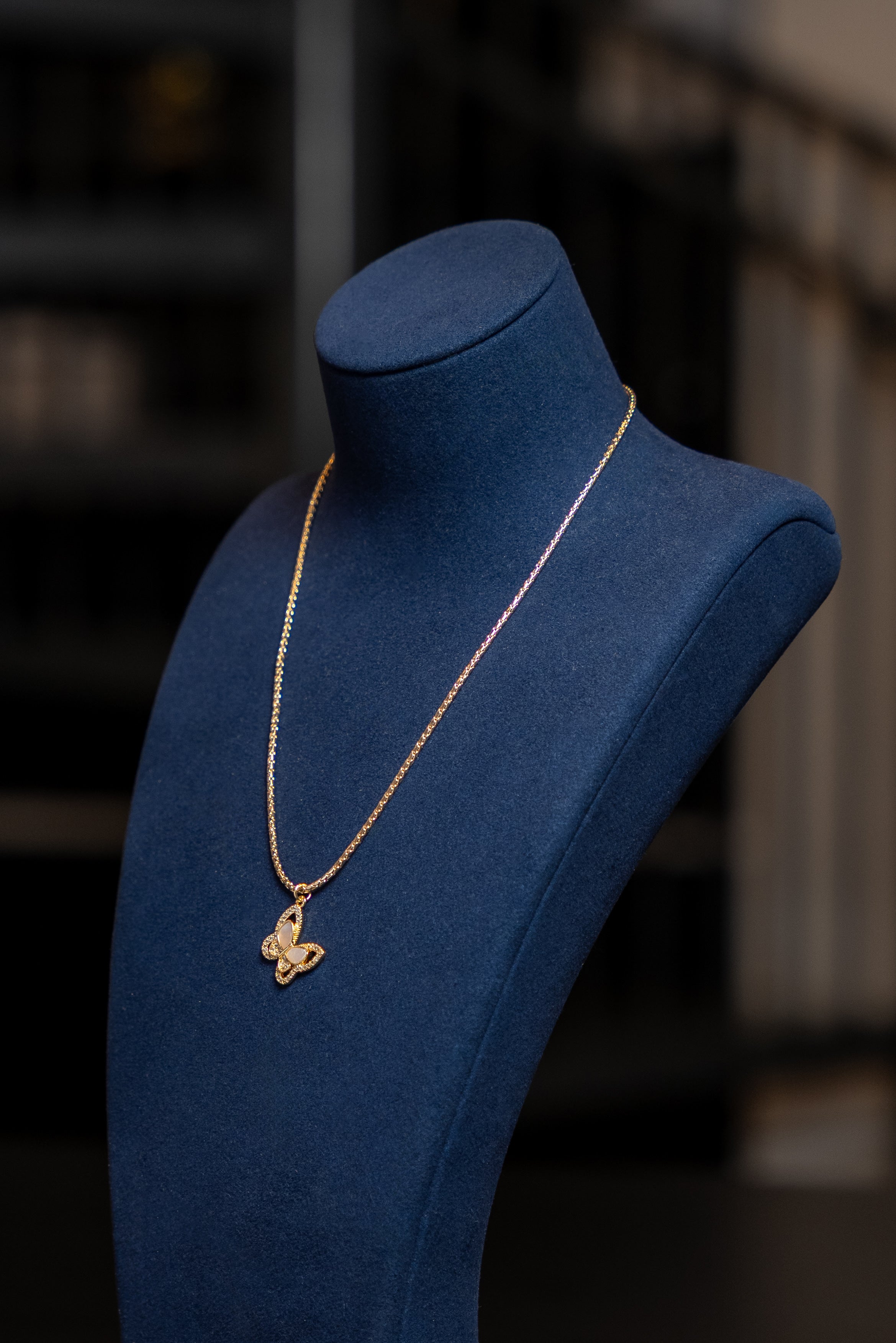 Delicate Butterfly Pendant Necklace