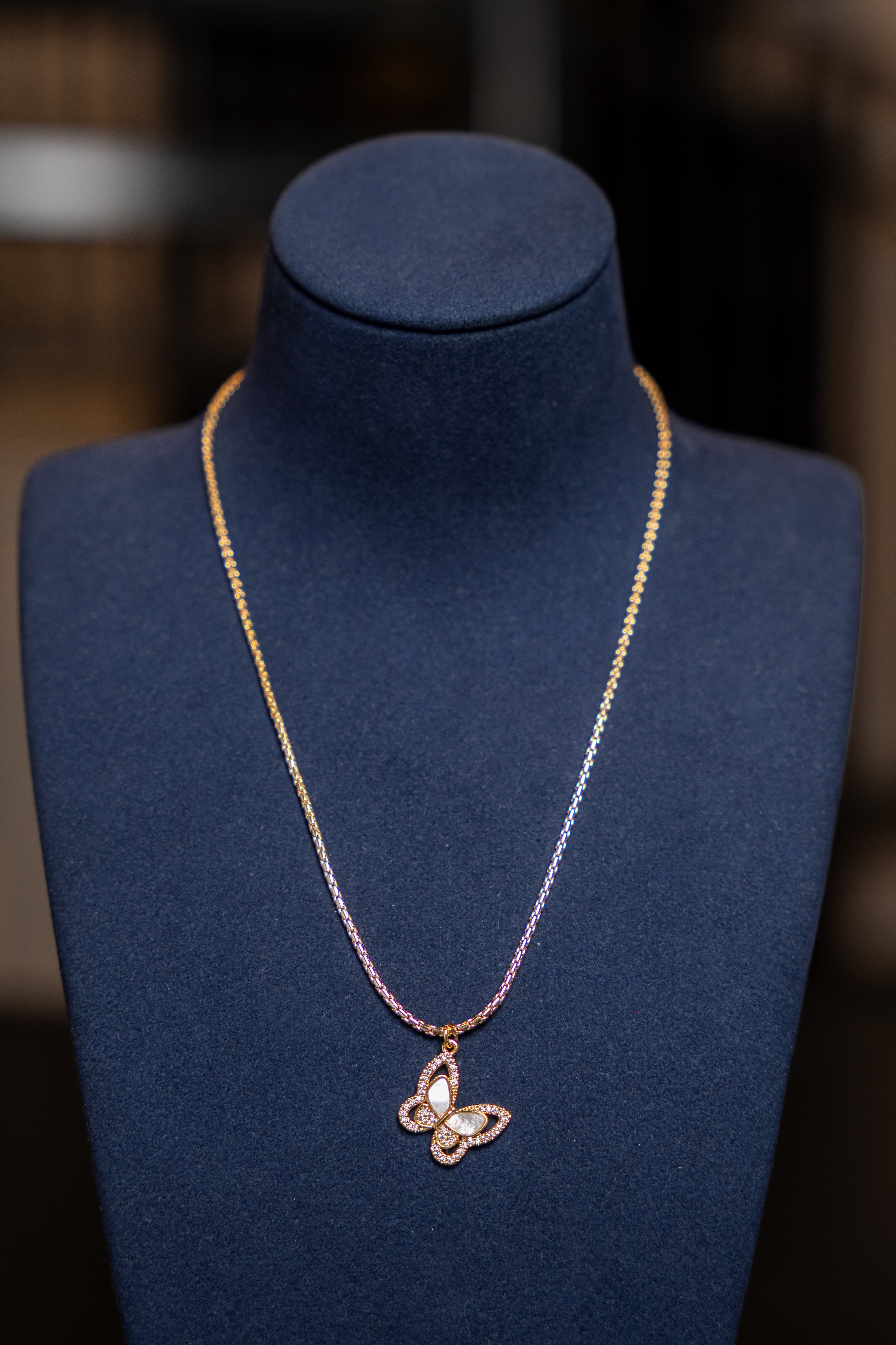 Delicate Butterfly Pendant Necklace