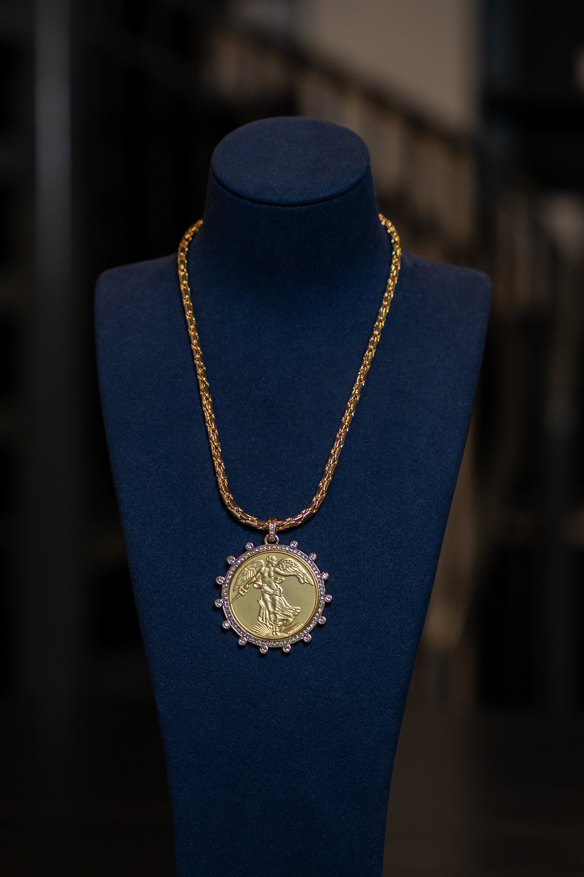 St. Michael Archangel Coin Collar Necklace