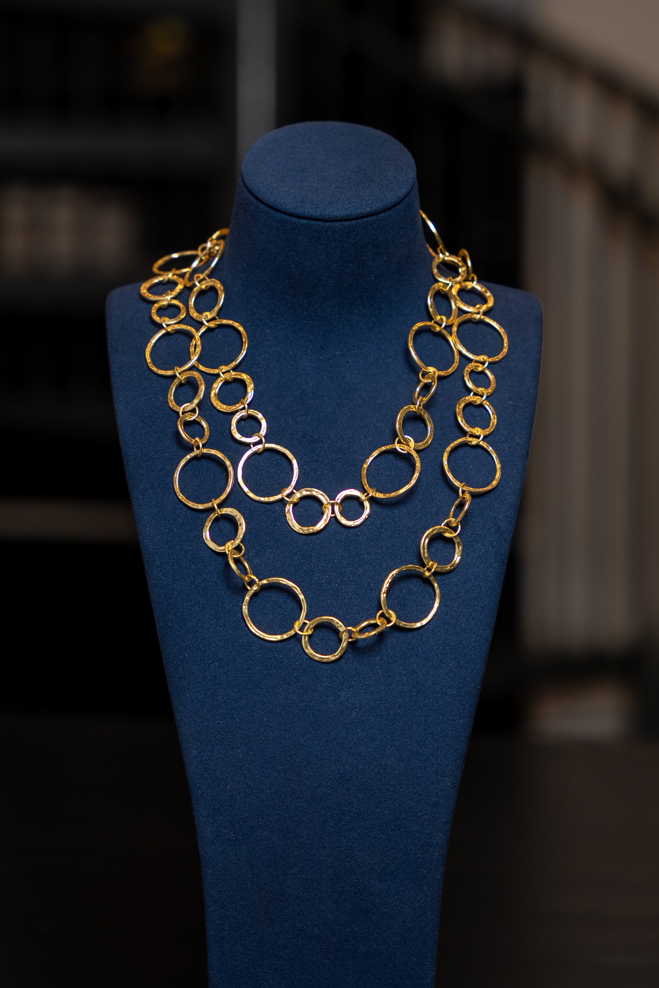 Gold Circle Link Statement Chain