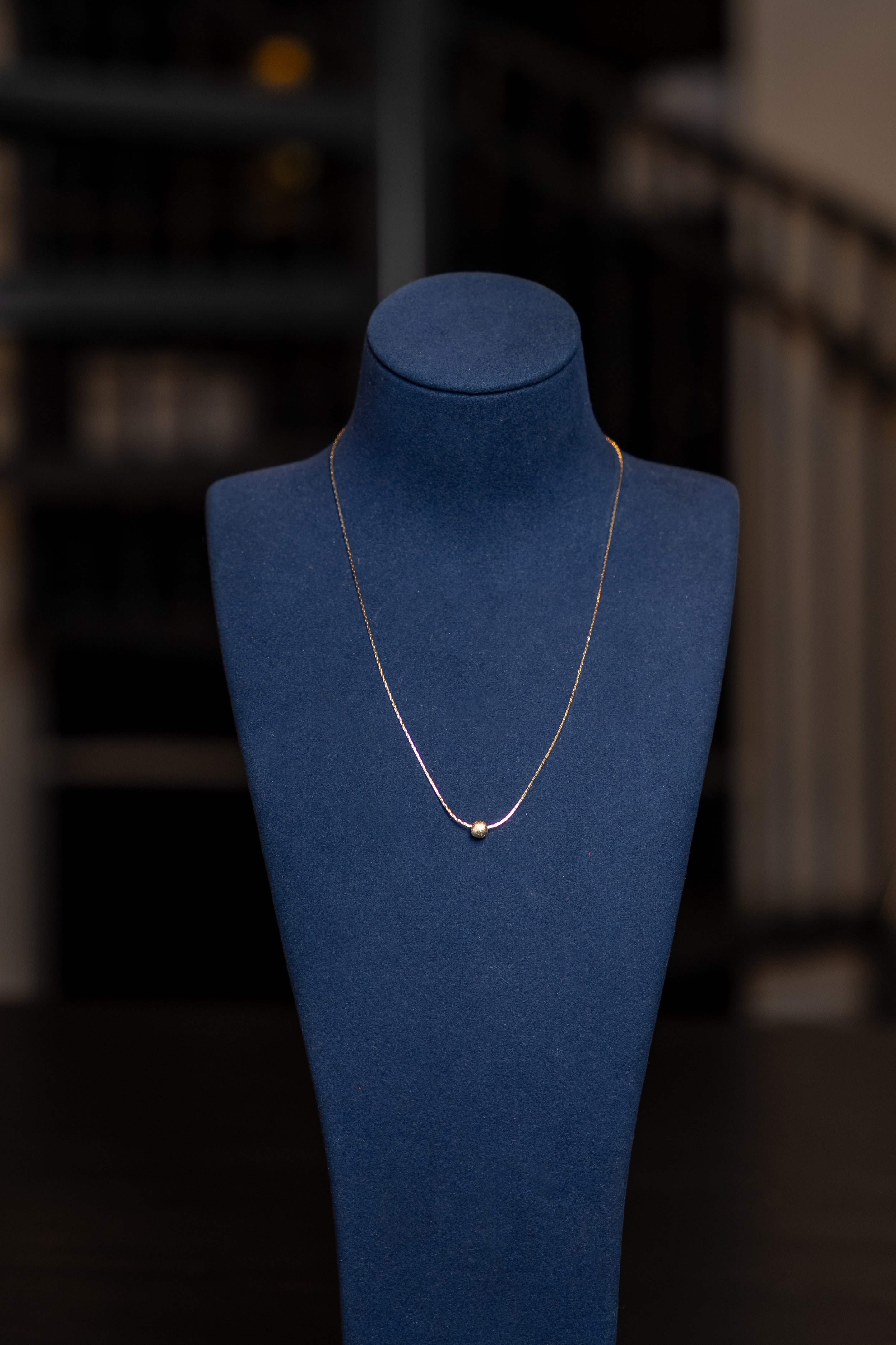 Minimal Gold Bead Necklace