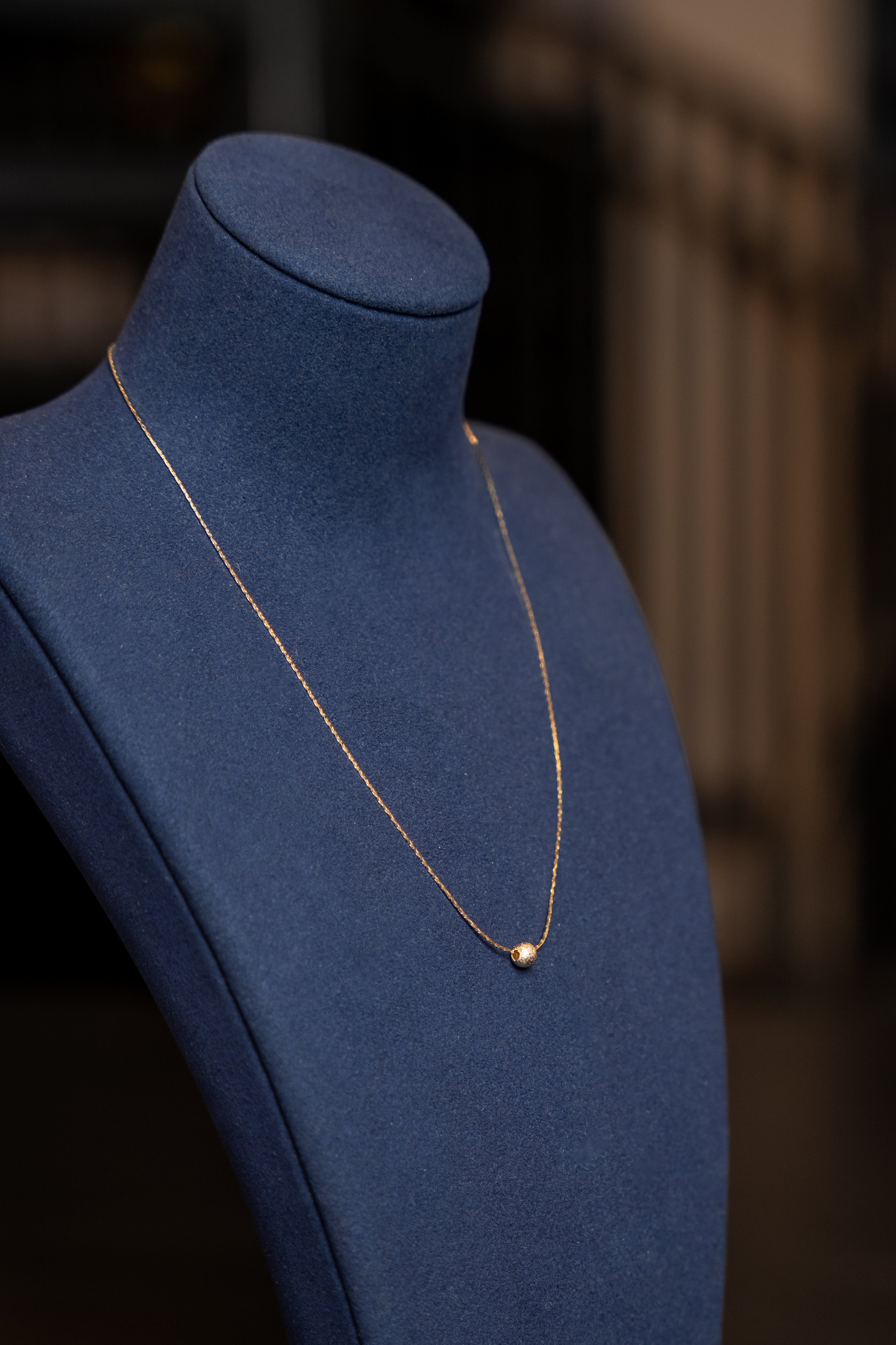 Minimal Gold Bead Necklace