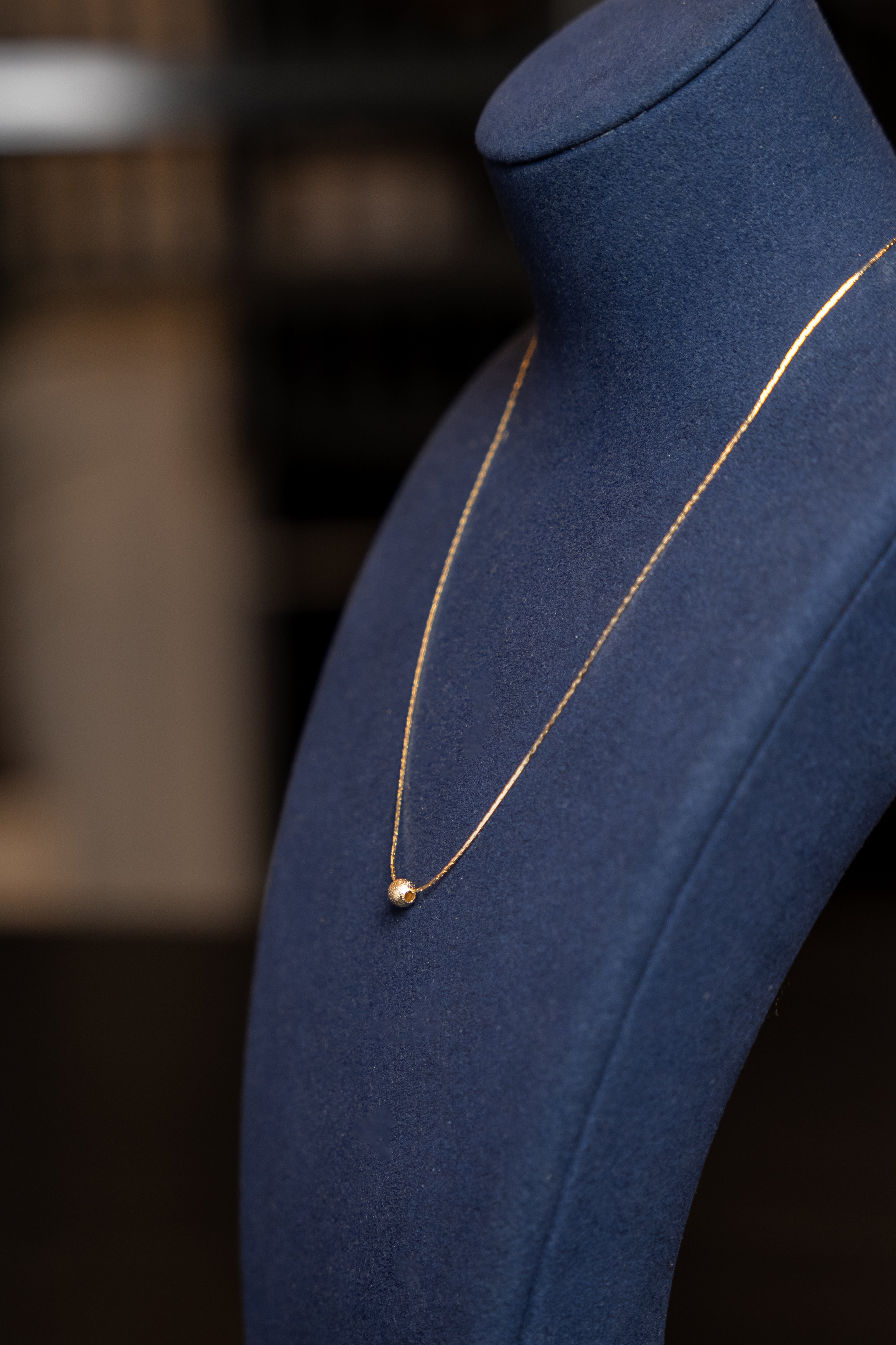 Minimal Gold Bead Necklace