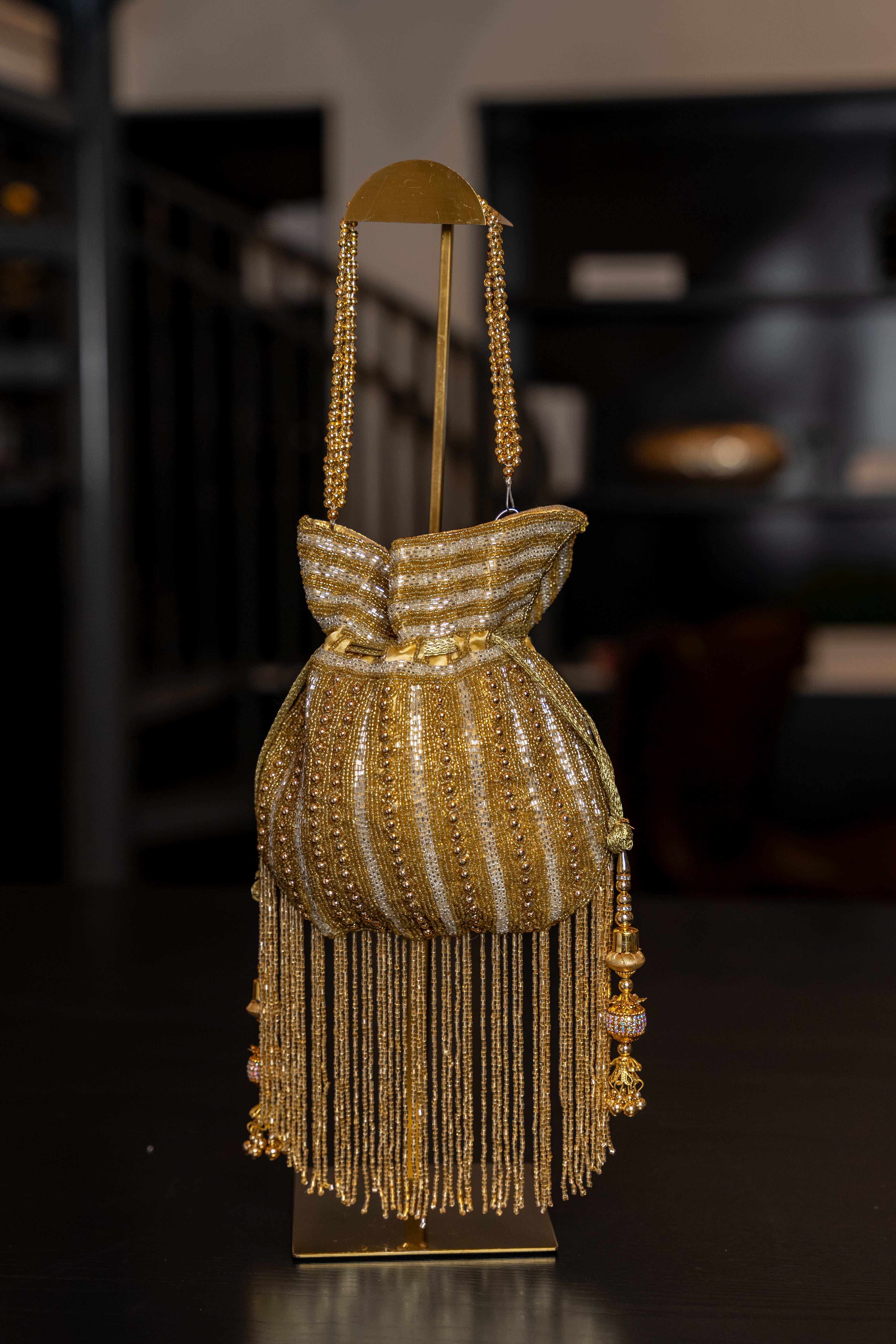 Gilded Fringe Potli Bag