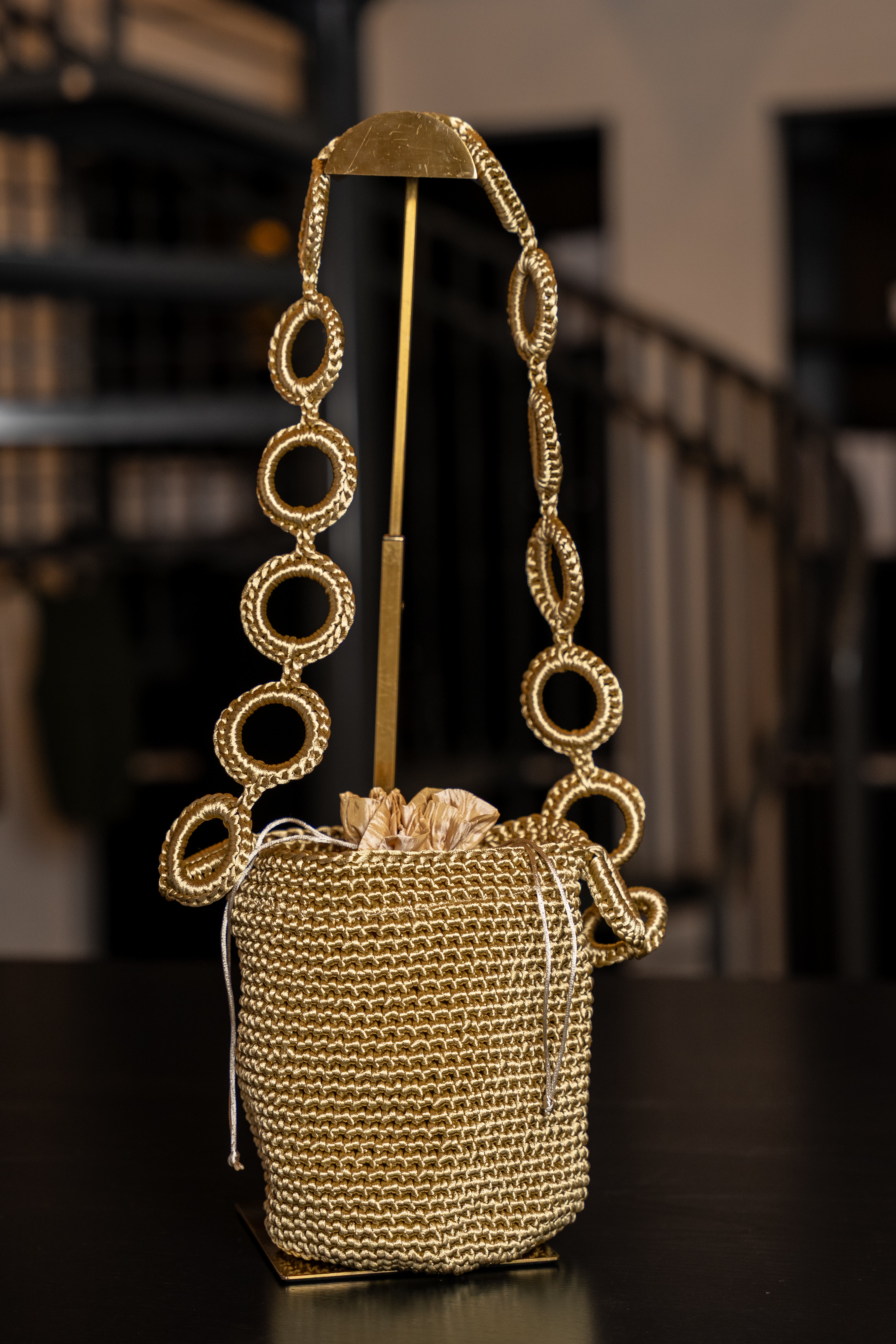 Crochet Ring Handle Bag