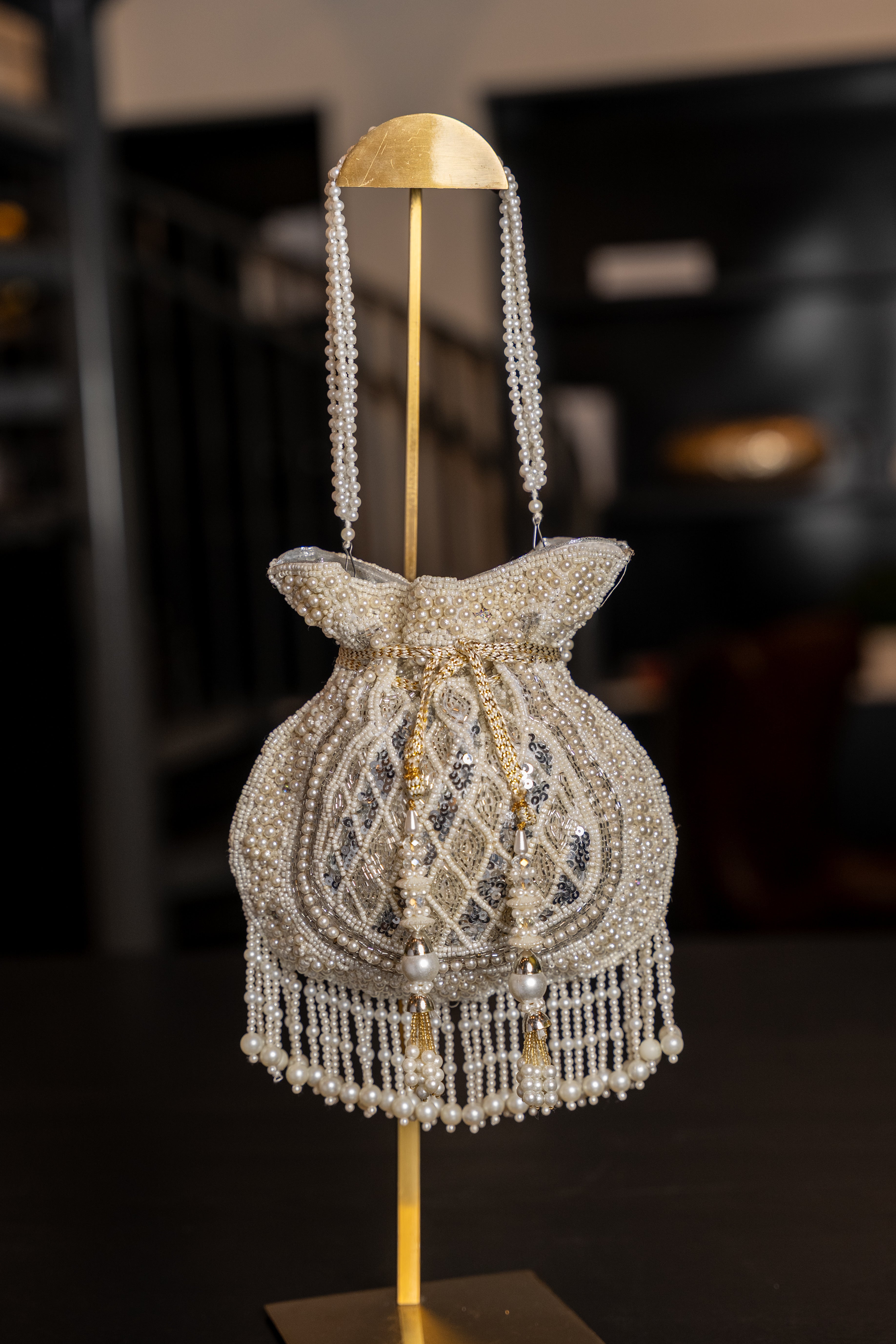 Pearl Cascade Potli Bag