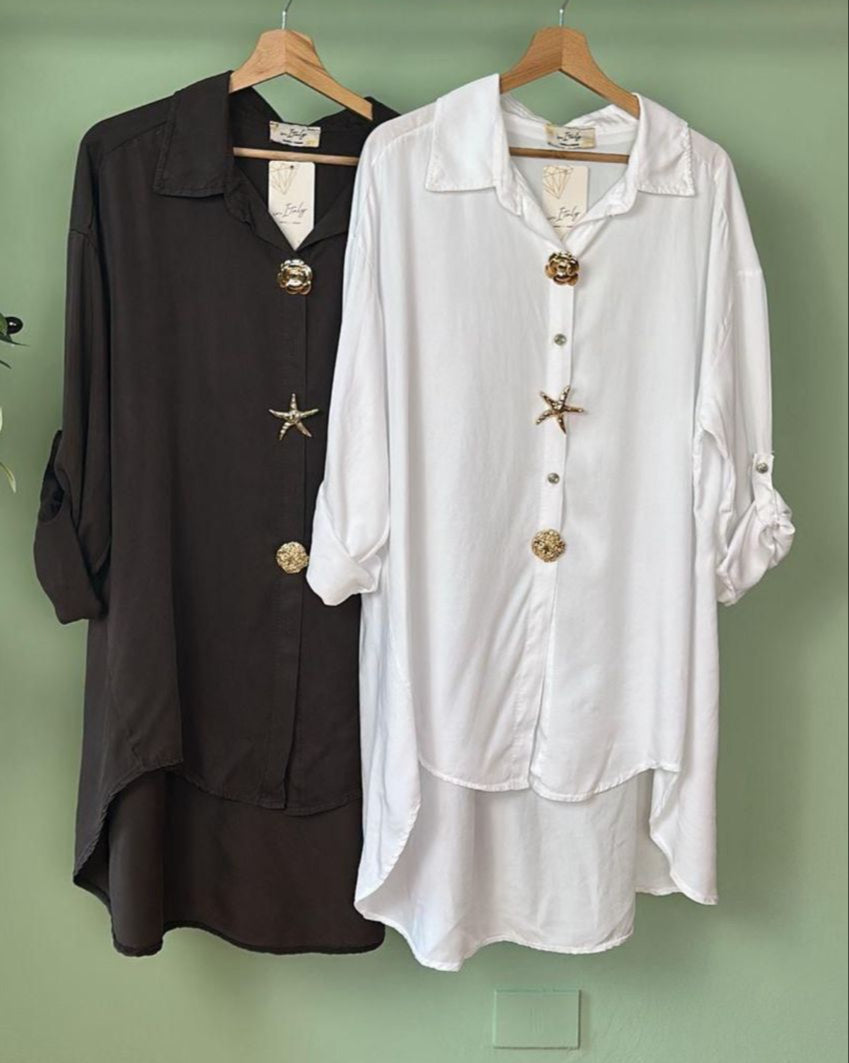 Coastal Chic Statement Button Tunic