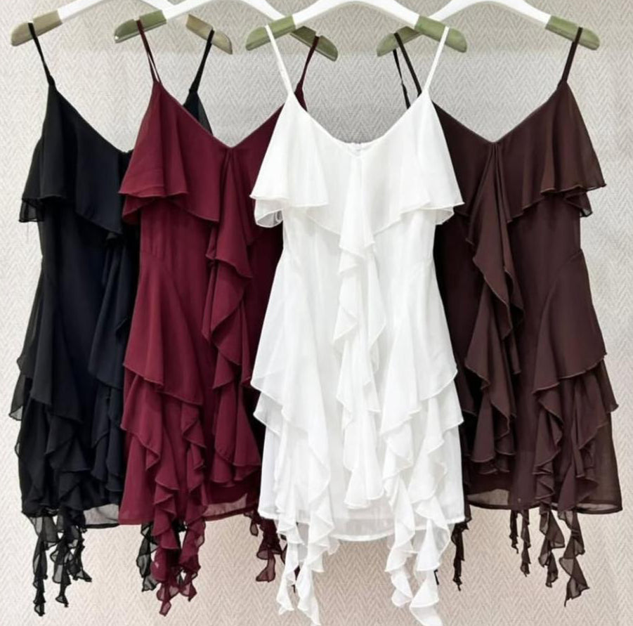 Romantic Ruffle Layered Dress