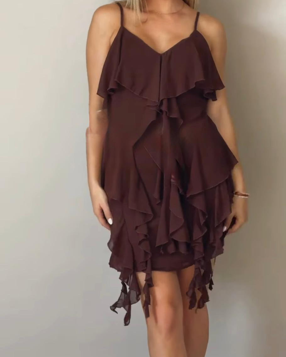 Romantic Ruffle Layered Dress