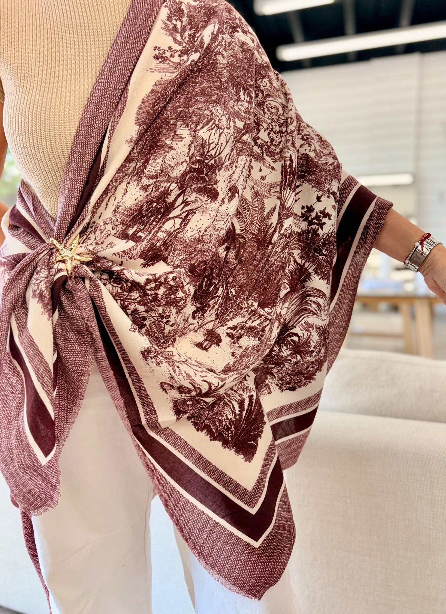 Toile de Luxe Printed Shawl