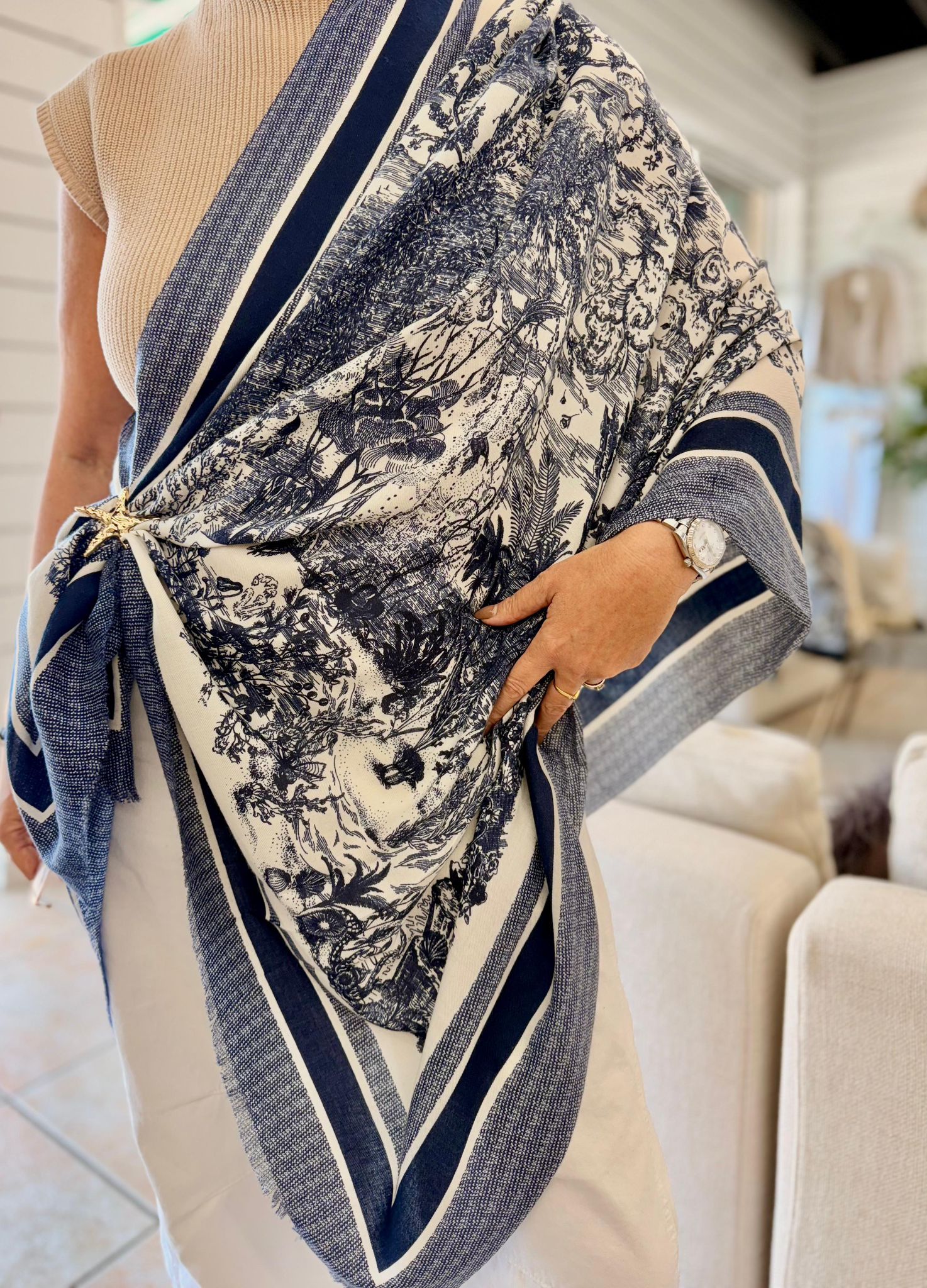 Toile de Luxe Printed Shawl