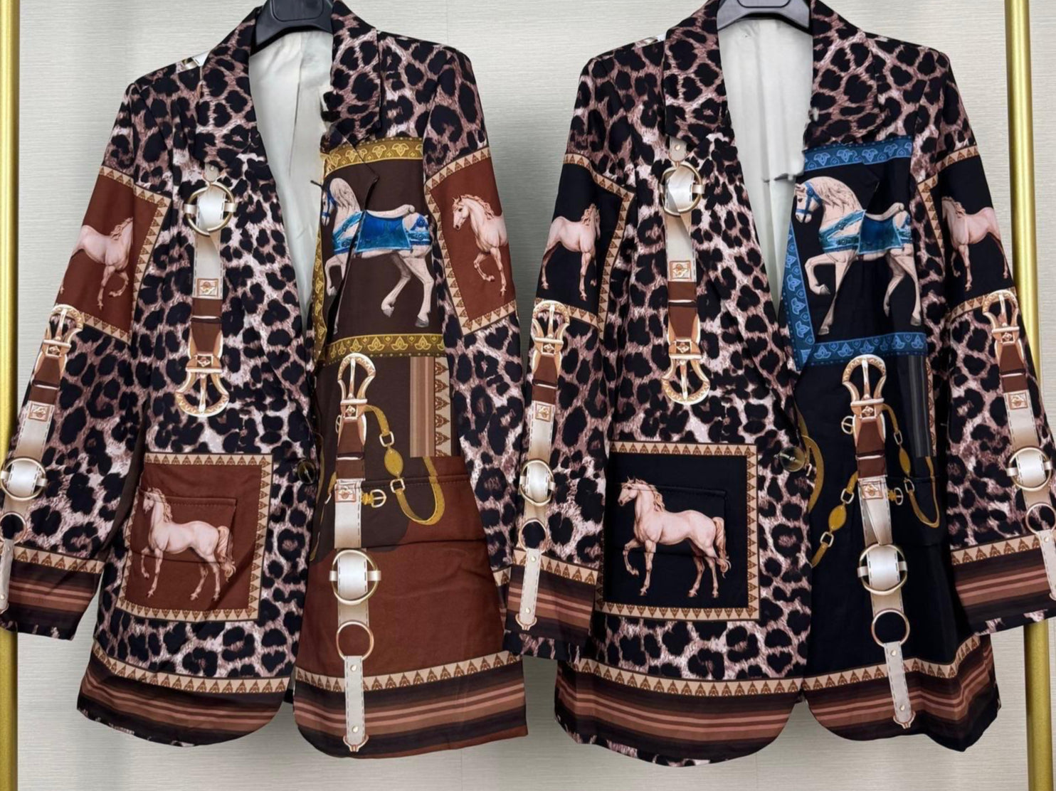 Equestrian Elegance Printed Jacket