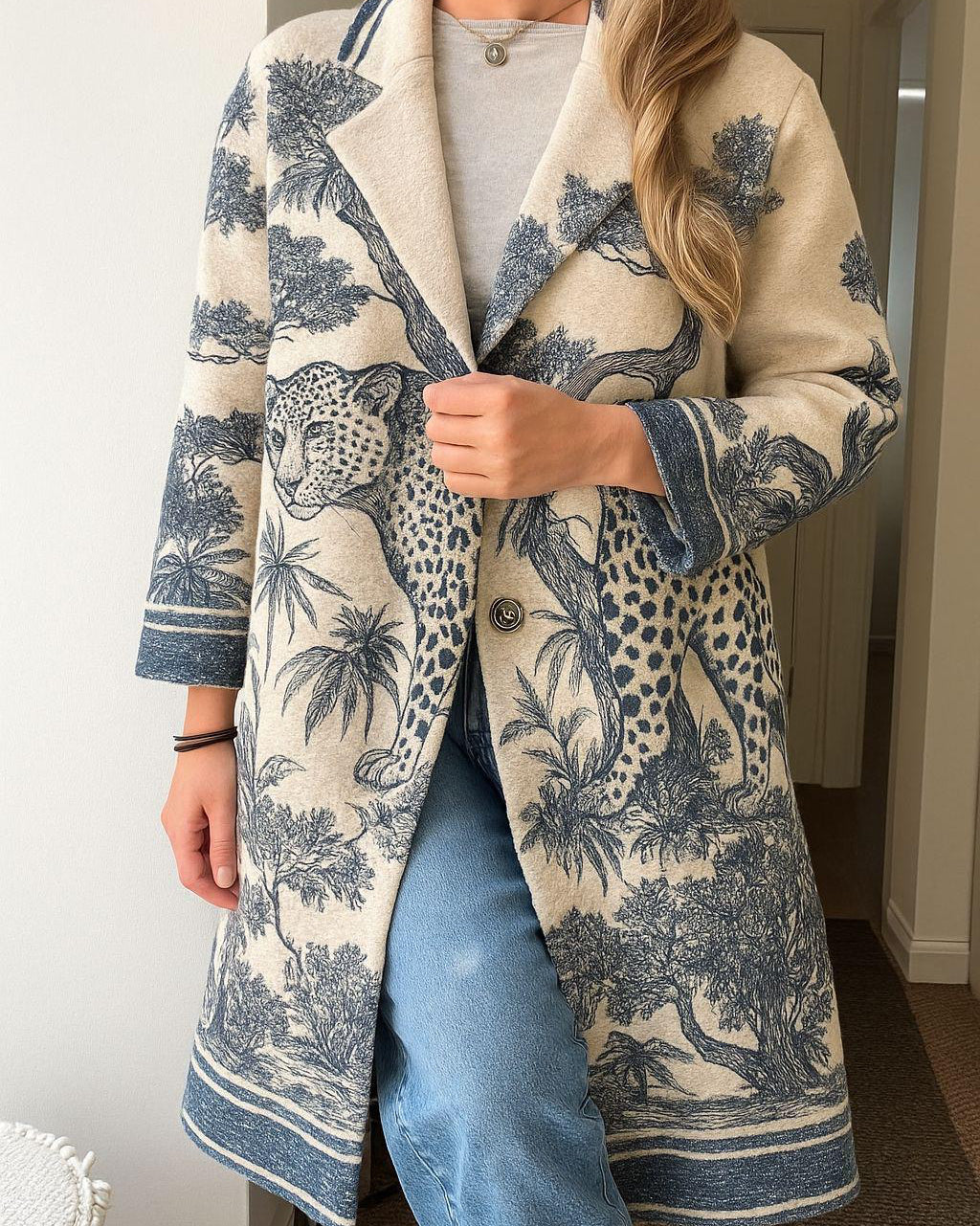 Safari Luxe Jacquard Coat
