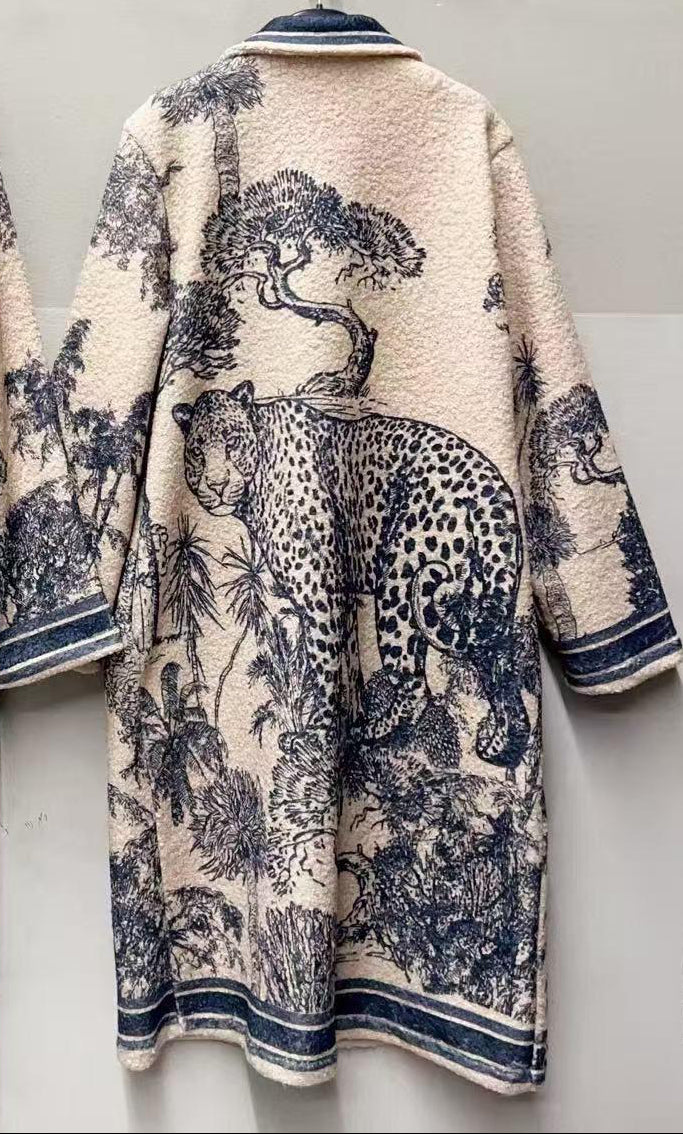 Safari Luxe Jacquard Coat